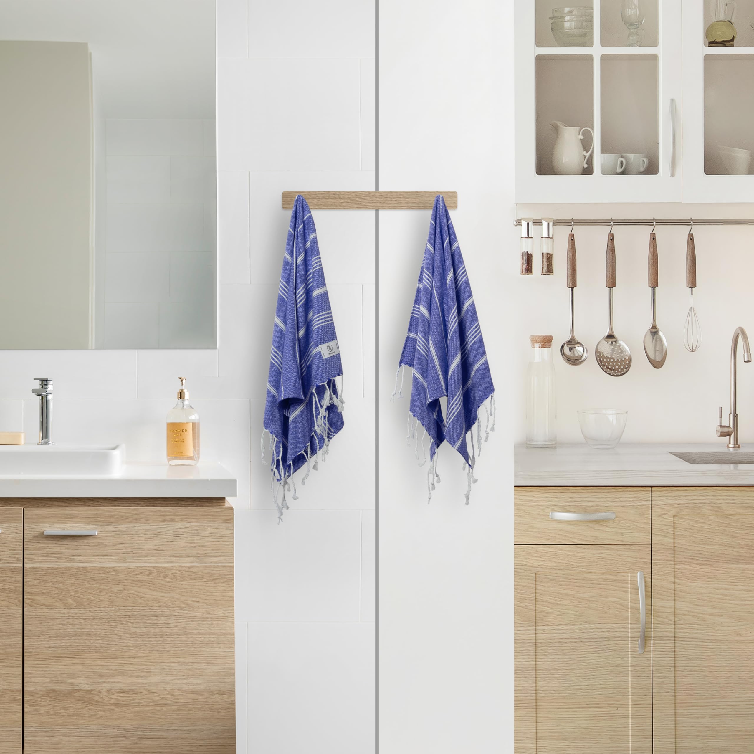 Ossano Towels Hand Towel Set Of 2 - Decorative Towels For Bathroom And Kitchen - Versitale - Bath, Face, Hair, Guest, Cleaning,