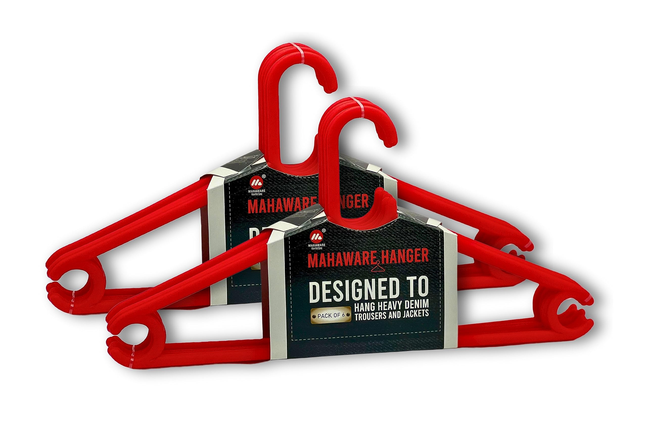 Mahaware Sturdy Polypropylene Hanger, Pack of 12,Red l Cloth Hanger l Dress Hangers l Hanger for Clothes Hanging
