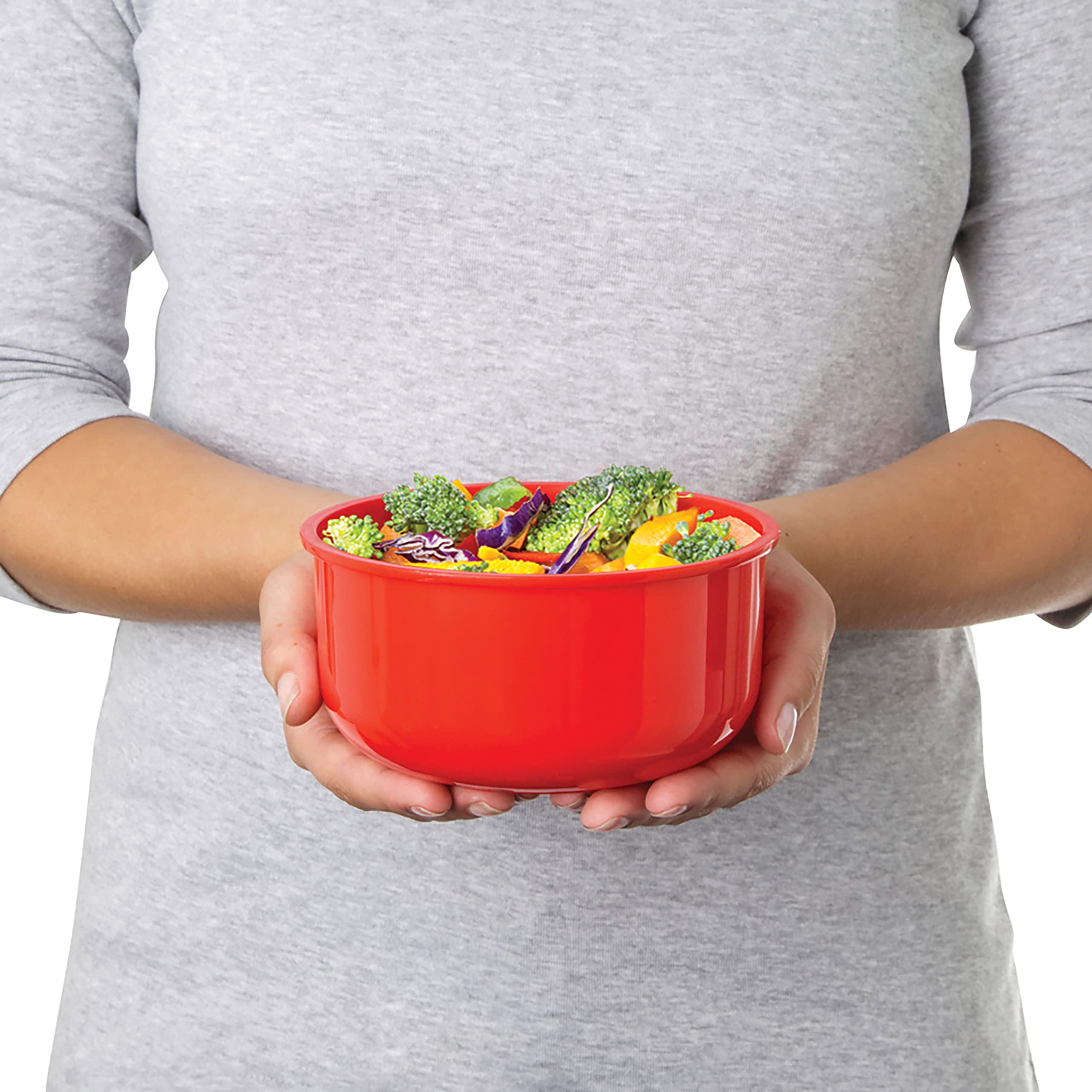 Sistema Microwave cookware Bowl  Round  309 Ounce 38 cup  Red