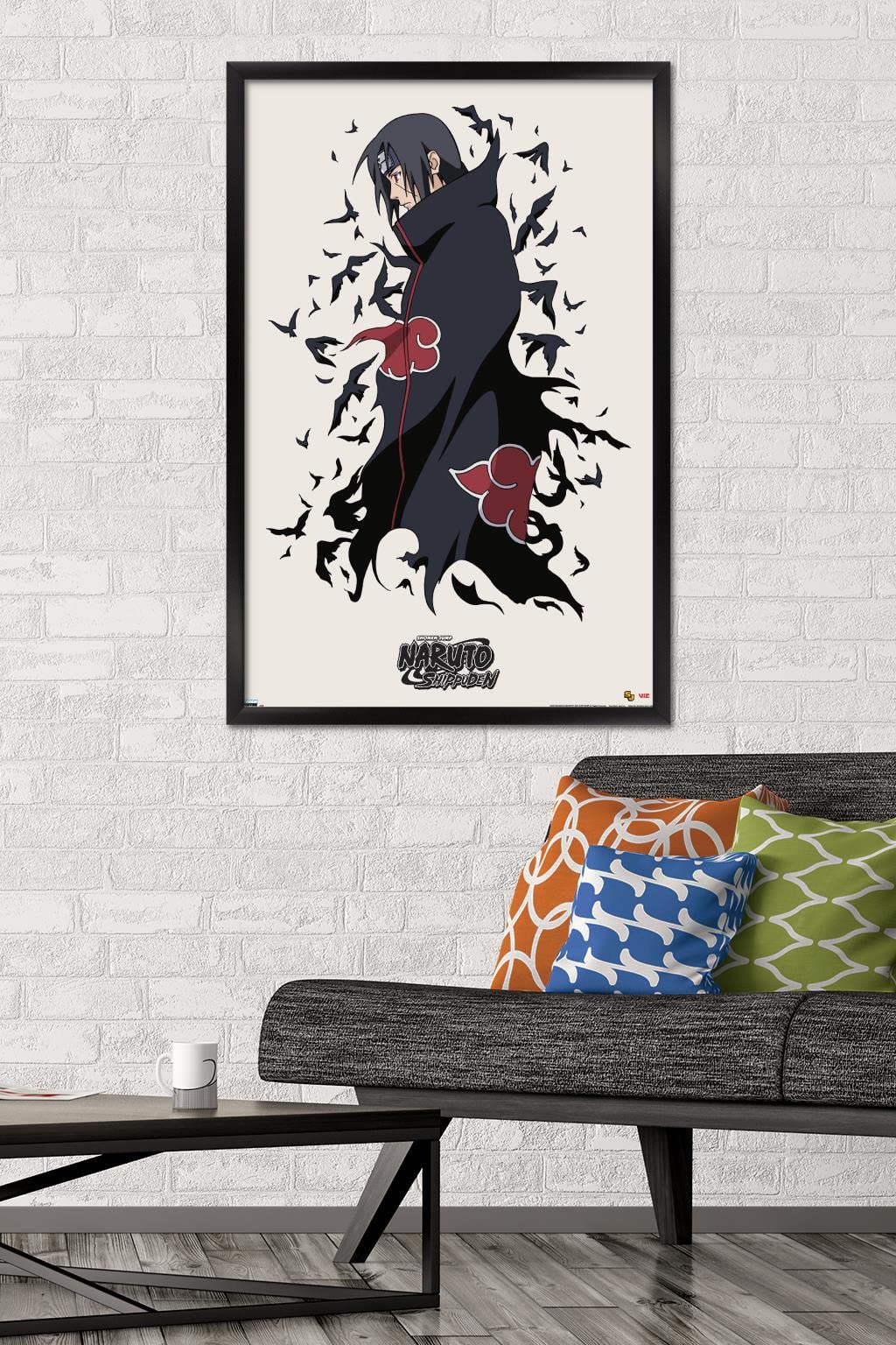 Trends International Naruto Shippuden - Itachi Wall Poster, 22.375'' X 34'', Black Framed Version