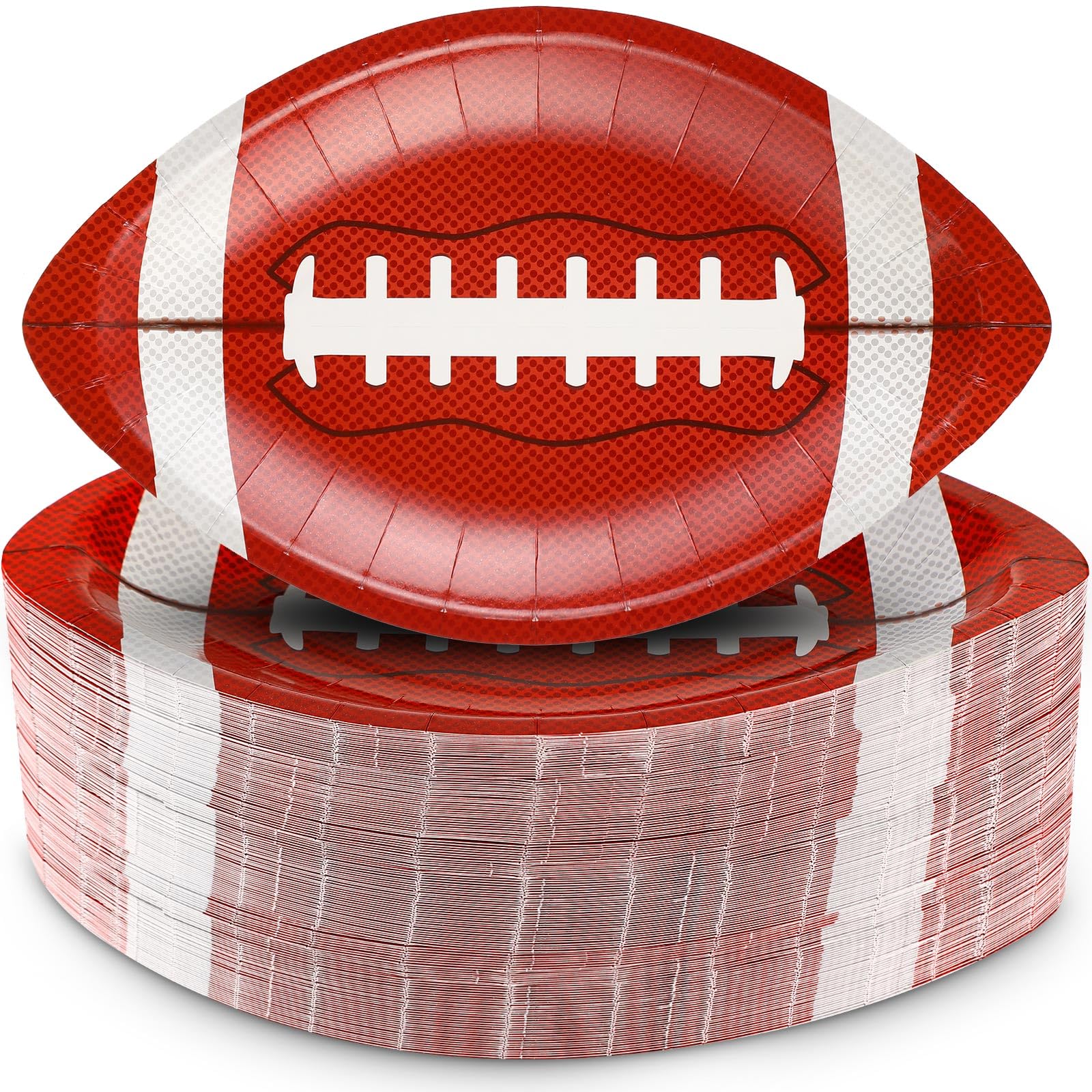 Zubebe 200 Pcs Football Paper Plates Disposable Football Party Supplies Snack Sports Plates Football Birthday Party Favors Dispo