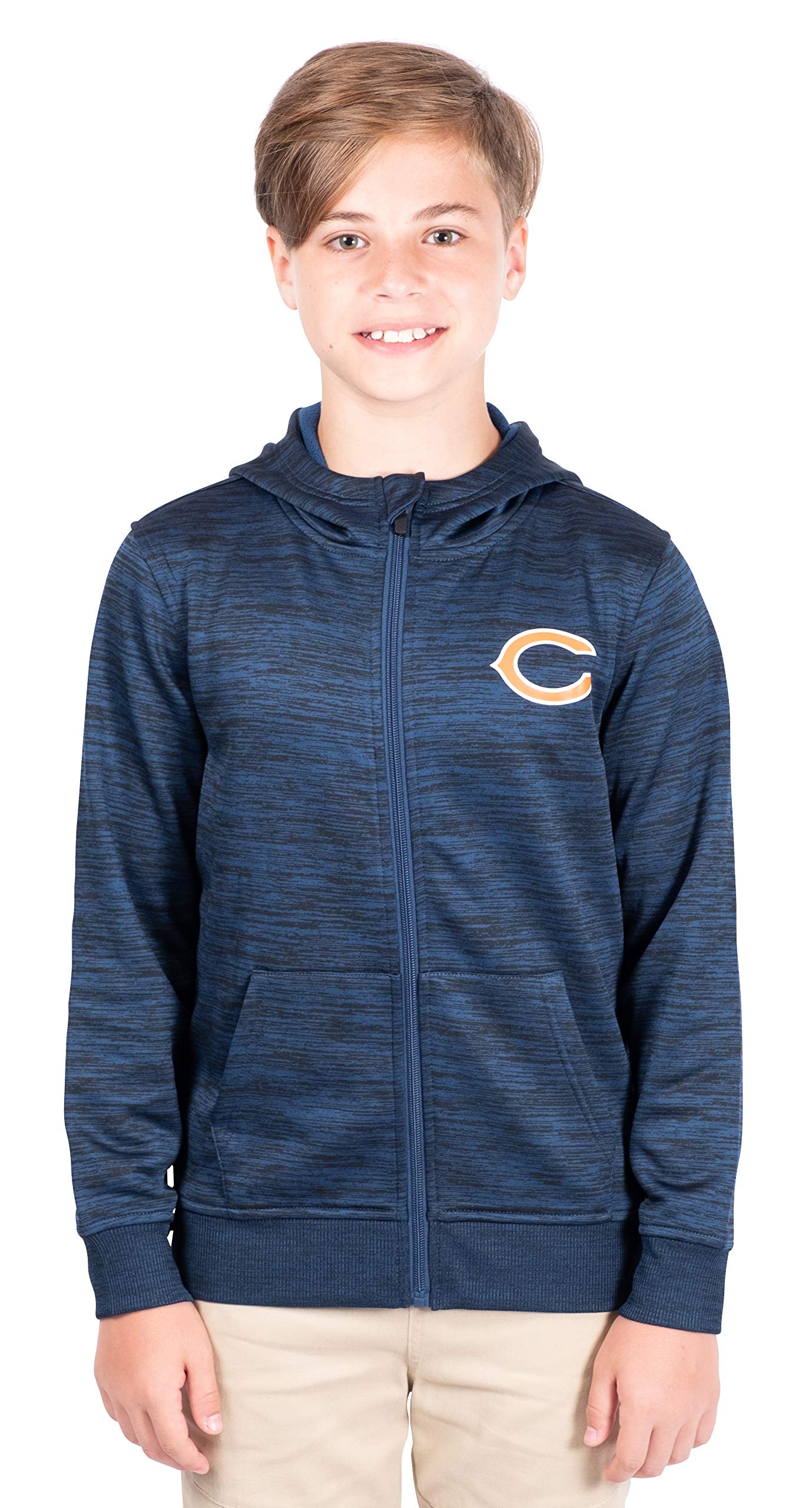Ultra Game Nfl Boys Extra Soft Fleece Pullover Hoodie Sweatshirt, Black, 8