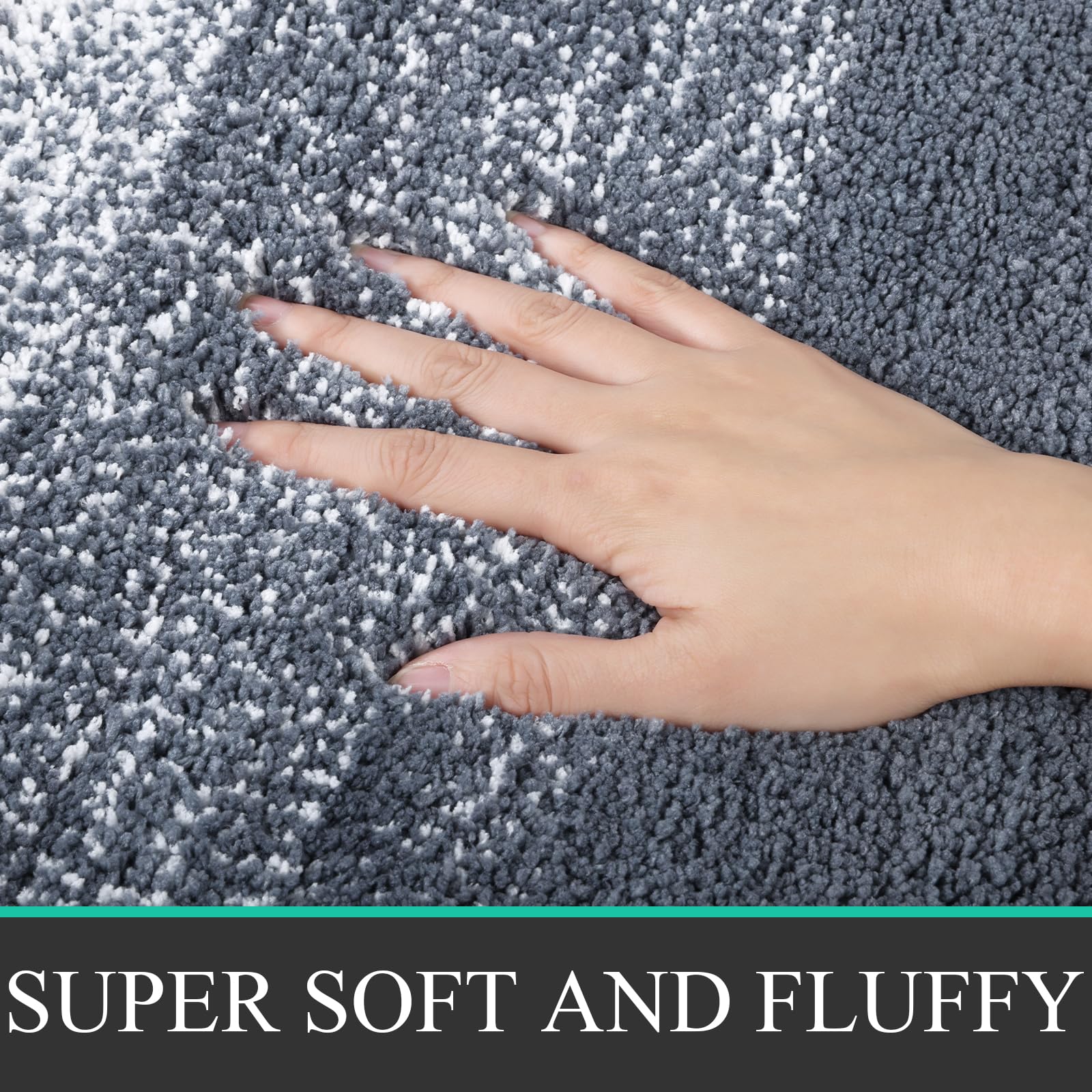 Bsmathom Bathroom Rugs Sets 4 Piece With Toilet Lid Cover, Non-Slip Bath Rugs For Bathroom, Microfiber Shaggy Absorbent Bathroom