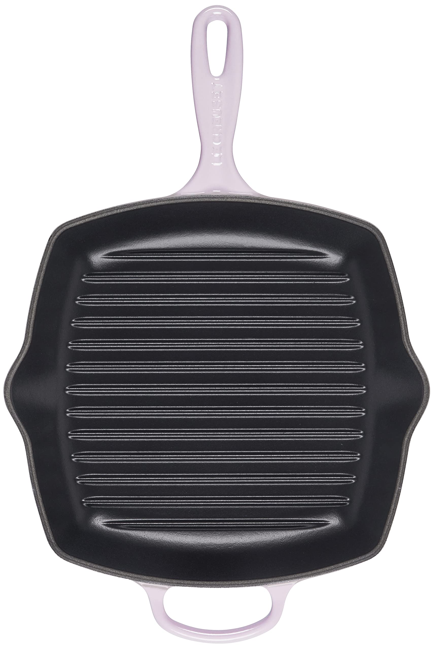 Le Creuset Enameled Cast Iron 10.25 Signature Square Skillet Grill, Shallot