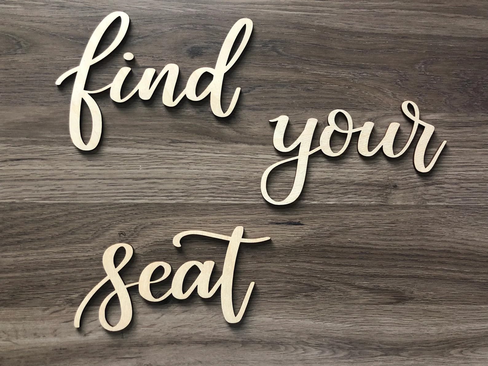 Wooden Find Your Seat Sign for Backdrop, Rustic Wedding Wall D  cor for Engagement Birthday Anniversary Banquet Seating Chart