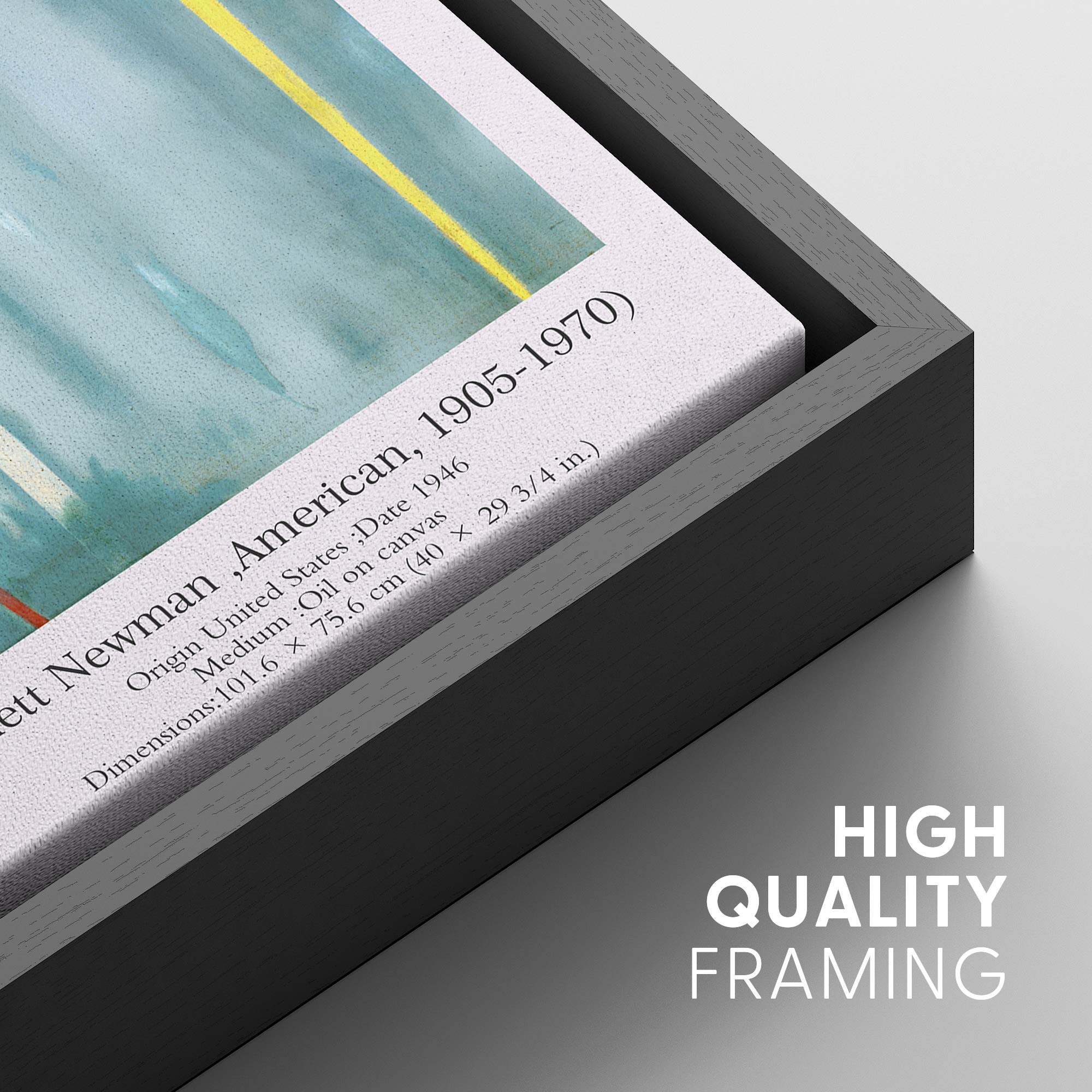 Idea4Wall Framed Canvas Print Wall Art The Beginning Master Artist Barnett Newman Nature Wilderness Oil Painting Impressionism F