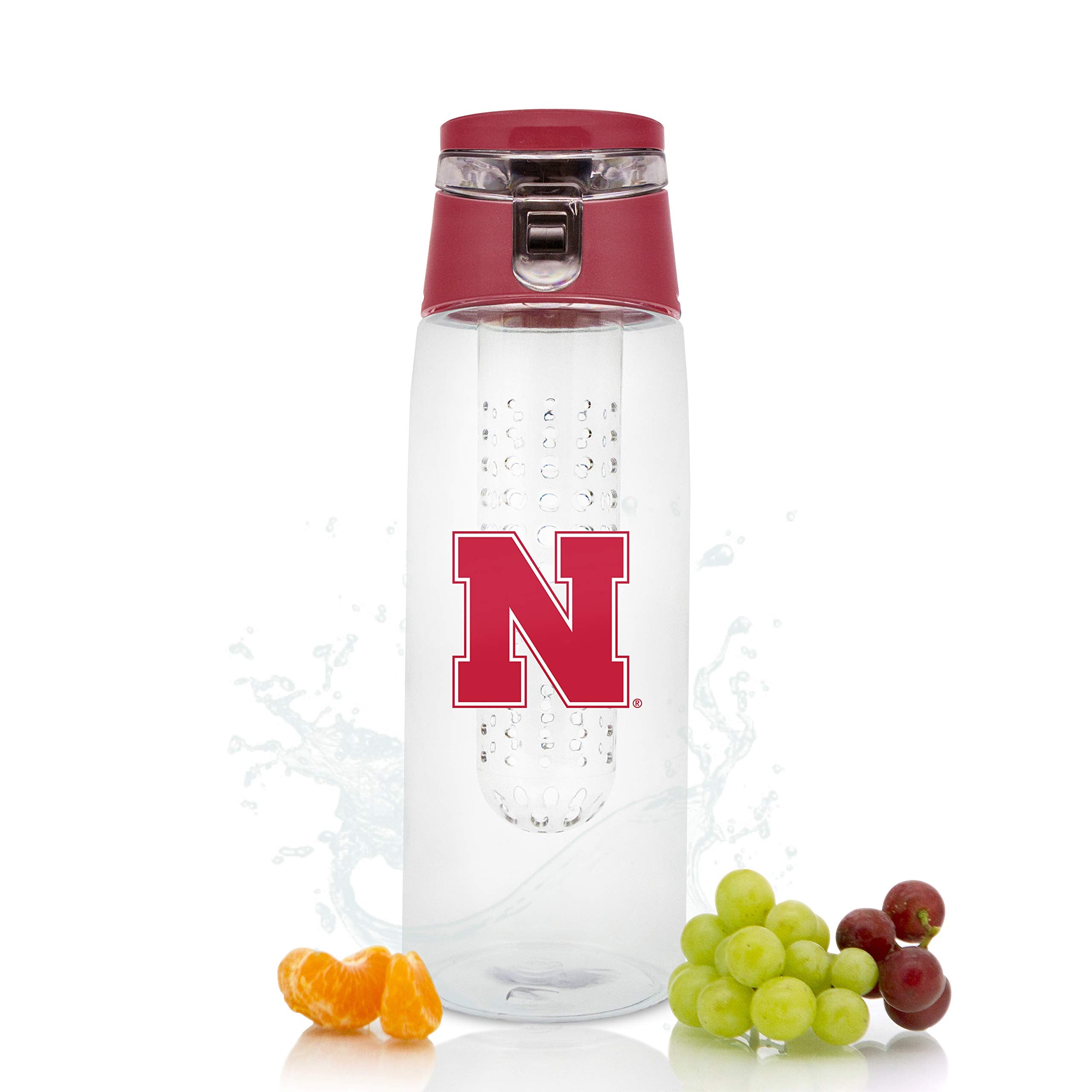 Duck House Ncaa Nebraska Cornhuskers 20Oz Plastic Infuser Sport Bottle