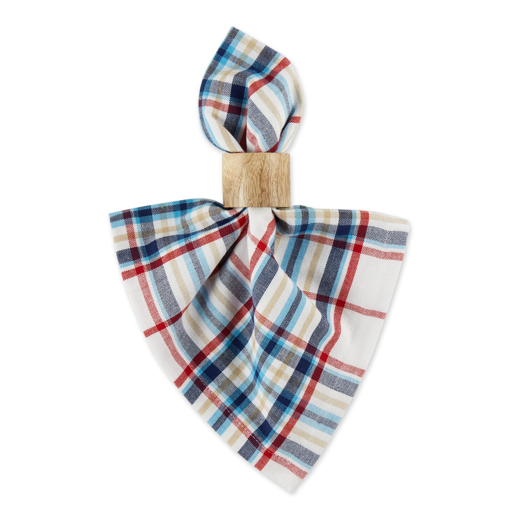 LIGHTHOUSE PLAID NAPKIN SET/6