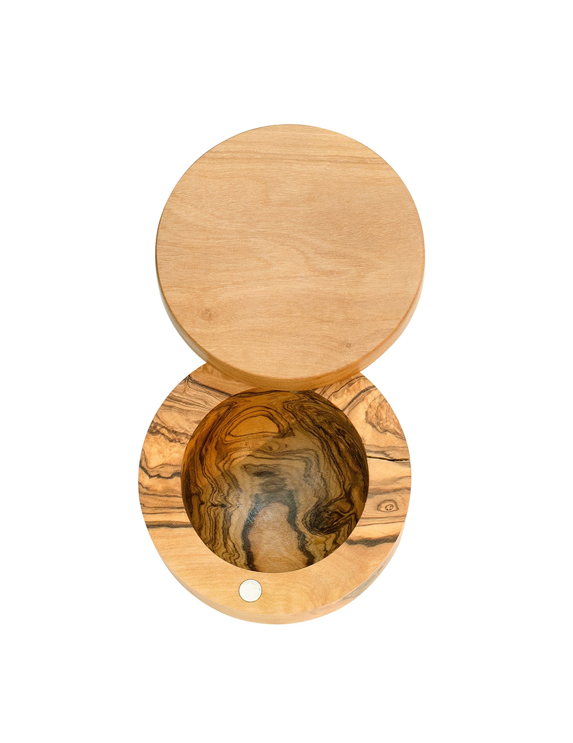 Berard 90070 French Olive-Wood Handcrafted Salt Keeper, Medium