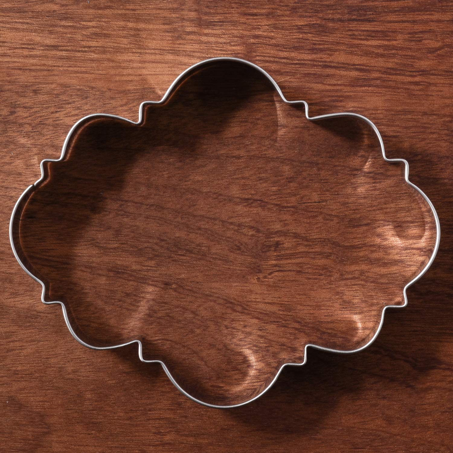 Liliao Big Oval Plaque Cookie Cutter - 4.5 X 4 Inches - Stainless Steel