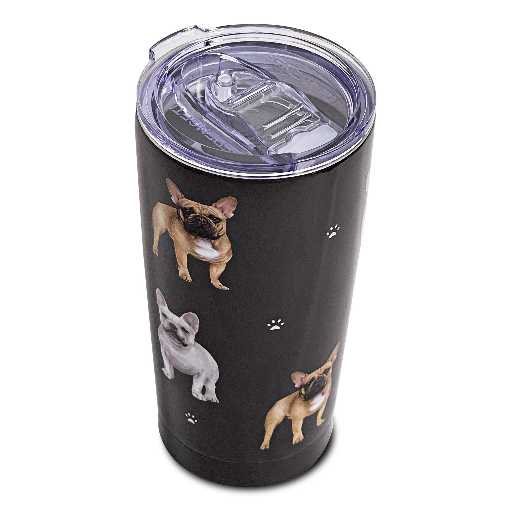 French Bulldog Tumbler Serengeti 16 Oz. Stainless Steel, Vacuum Insulated Tumbler With Spill Proof Lid - 3D Print - Insulated Tr