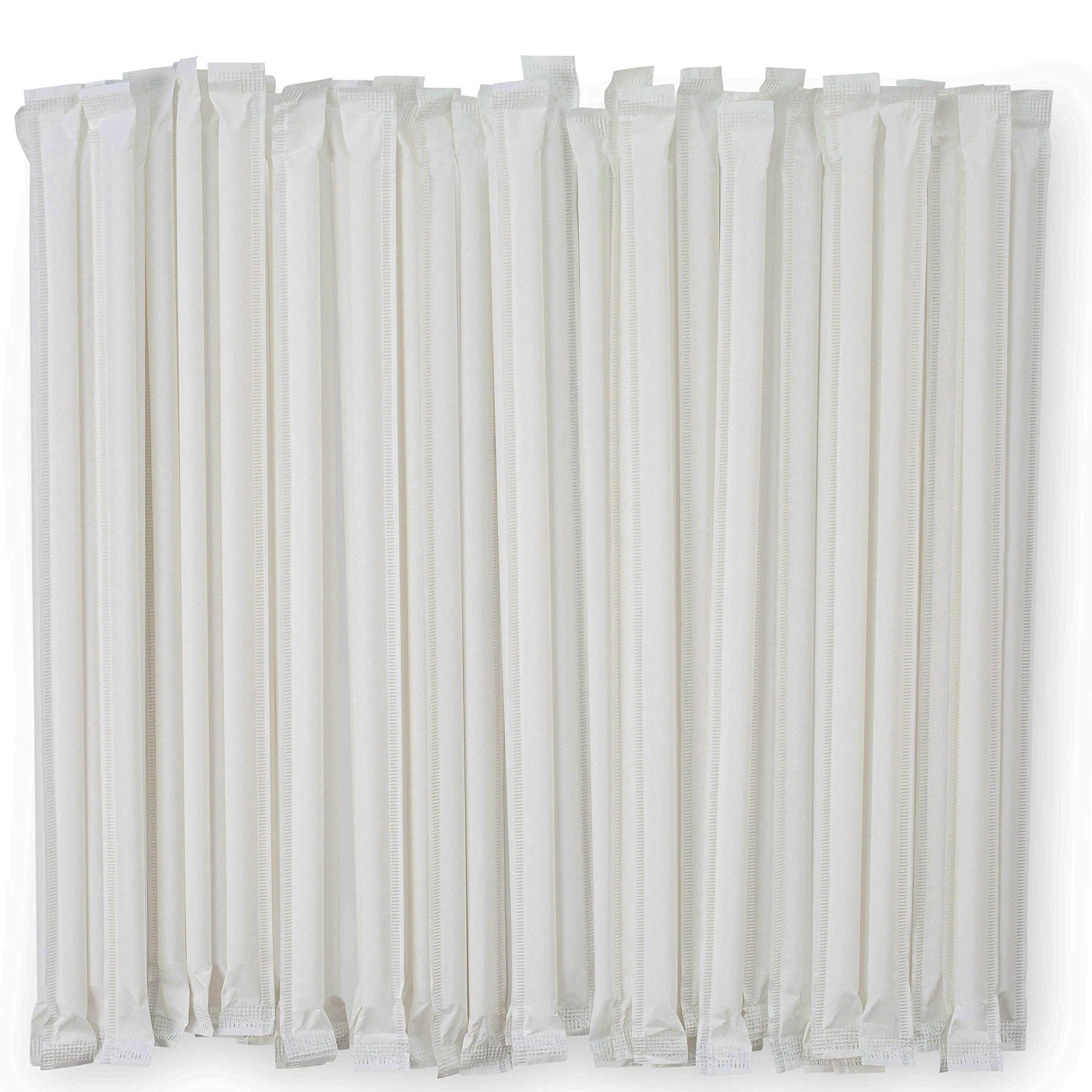 Durahome Clear Plastic Straws Individually Wrapped 1000 Pack, Long 10.25'' Inch Bpa Free Restaurant Style Disposable Drinking St