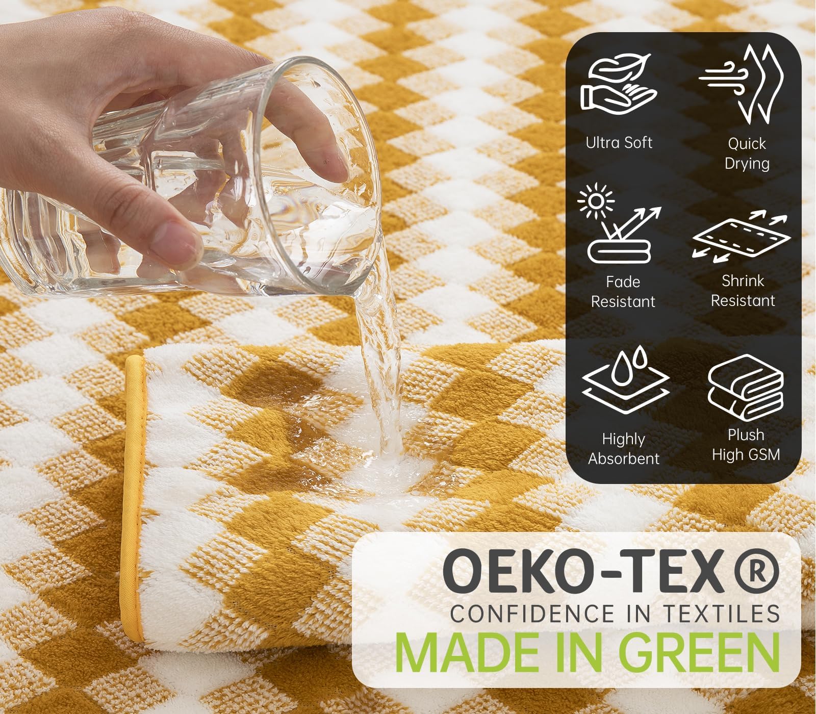 8 Piece Bathroom Towel Set |2 Oversized Bath Towels,2 Hand Towels,4 Washcloths| 600Gsm Soft Hotel Towel Set Large Bath Sheet For