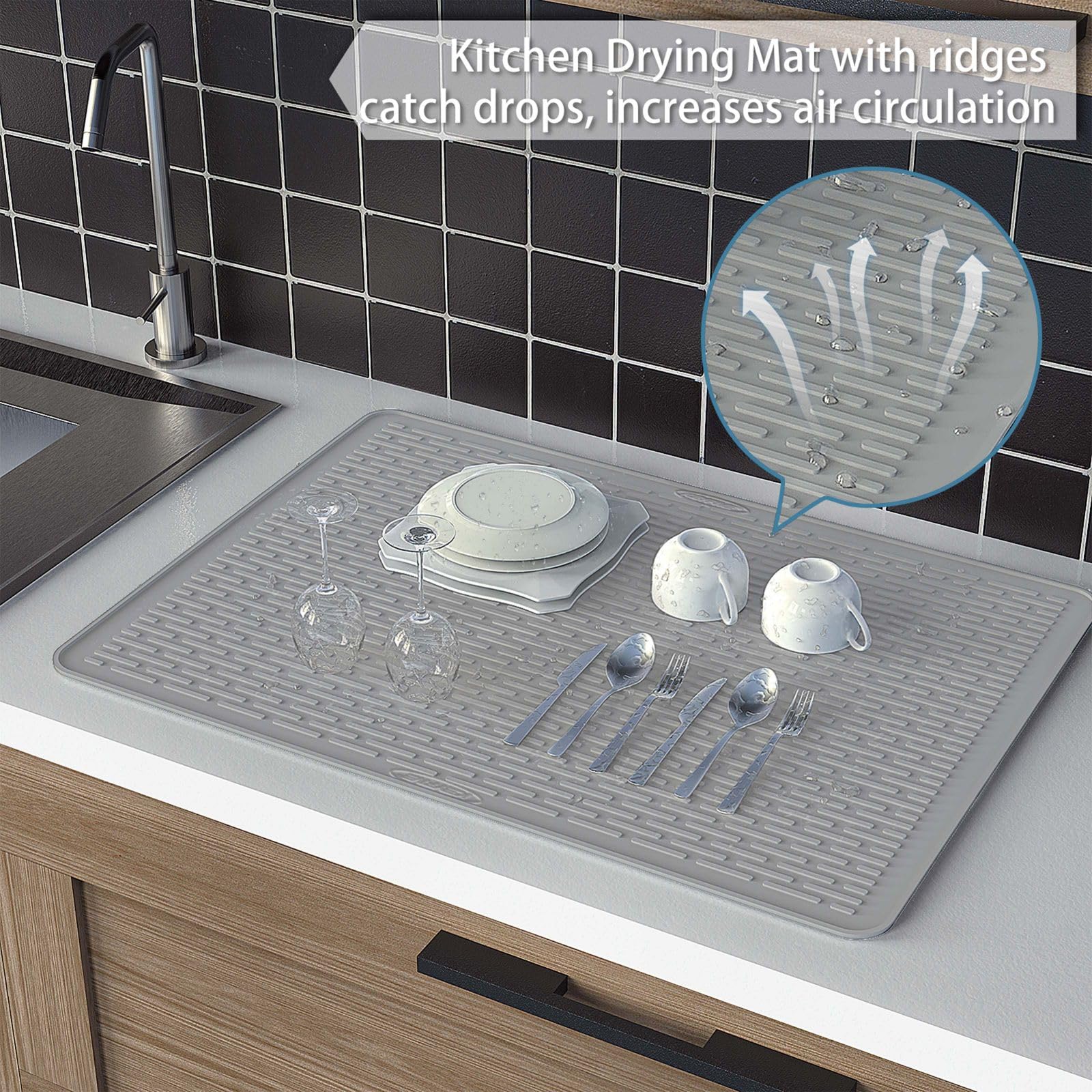 Keyfive Silicone Stove Top Cover For Electric Stove, 28X20 Inch Silicone Stove Top Protector, Flat Glass Stove Top Cover, Extra