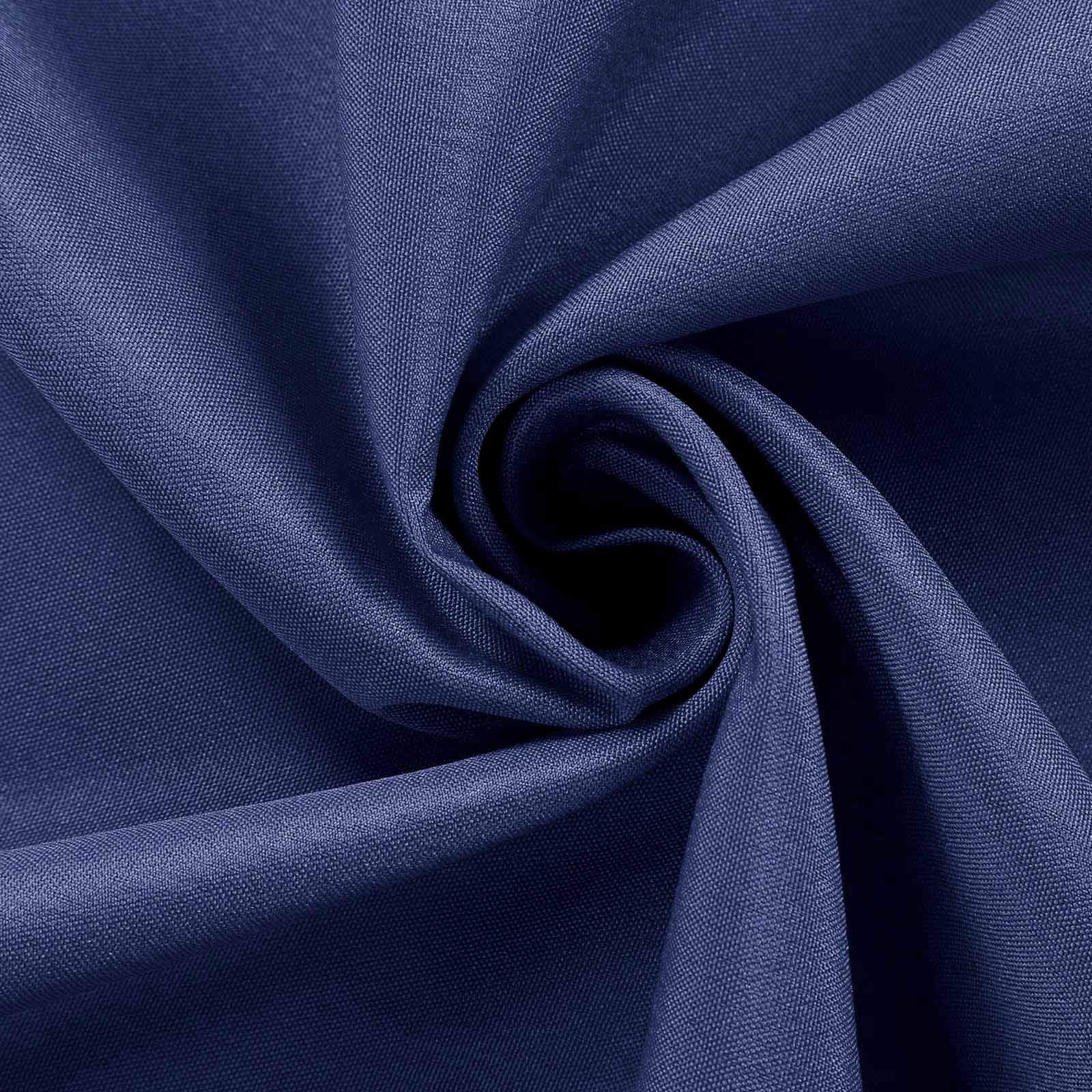 Balsacircle 108 Inch Navy Blue Round Polyester Tablecloth Fabric Table Cover Linens For Wedding Party Banquet Reception Events K