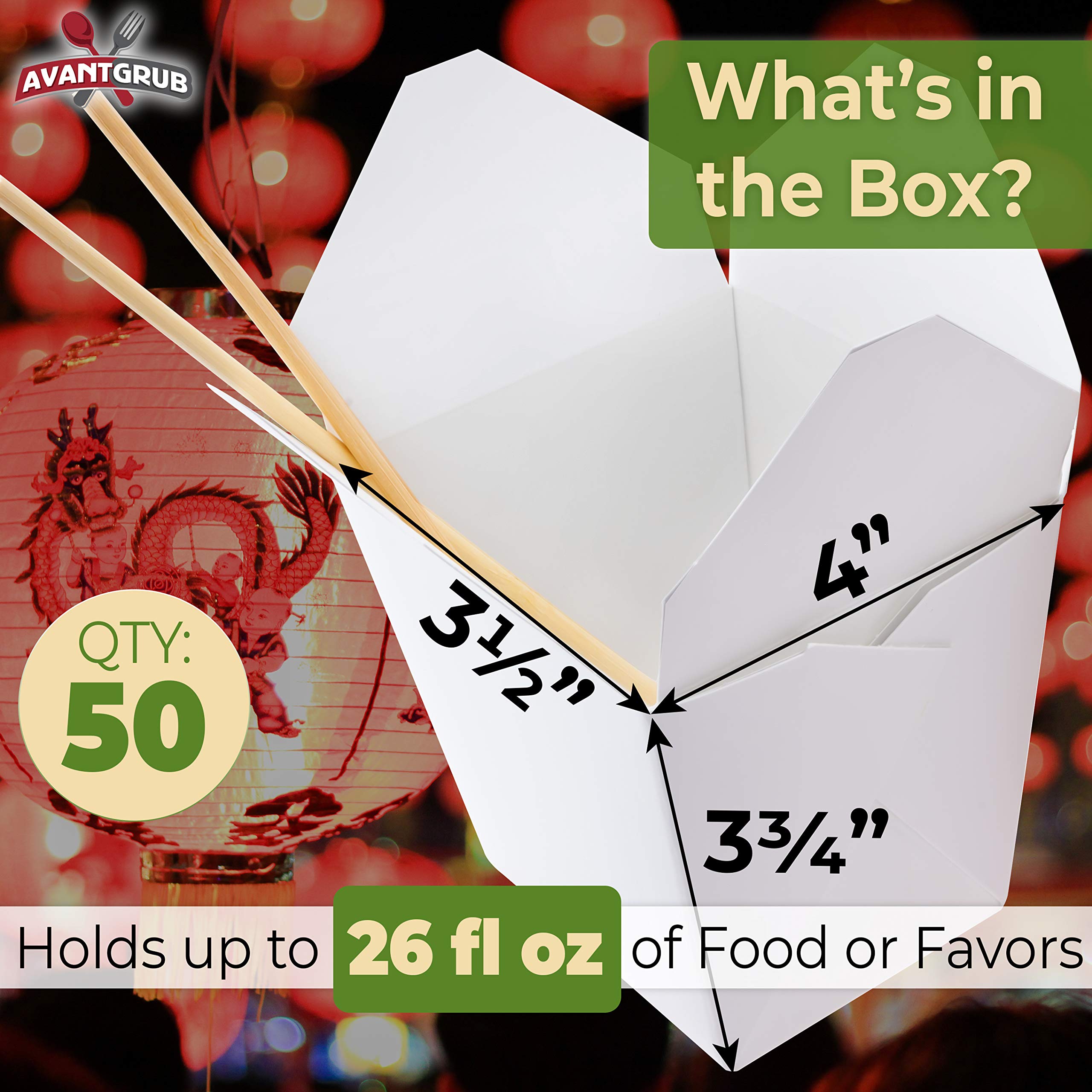Recyclable, Leakproof 26Oz Chinese Take Out Boxes 50Pk. Us-Made Large Microwavable Takeout Containers Are Bpa-Free. Stackable To