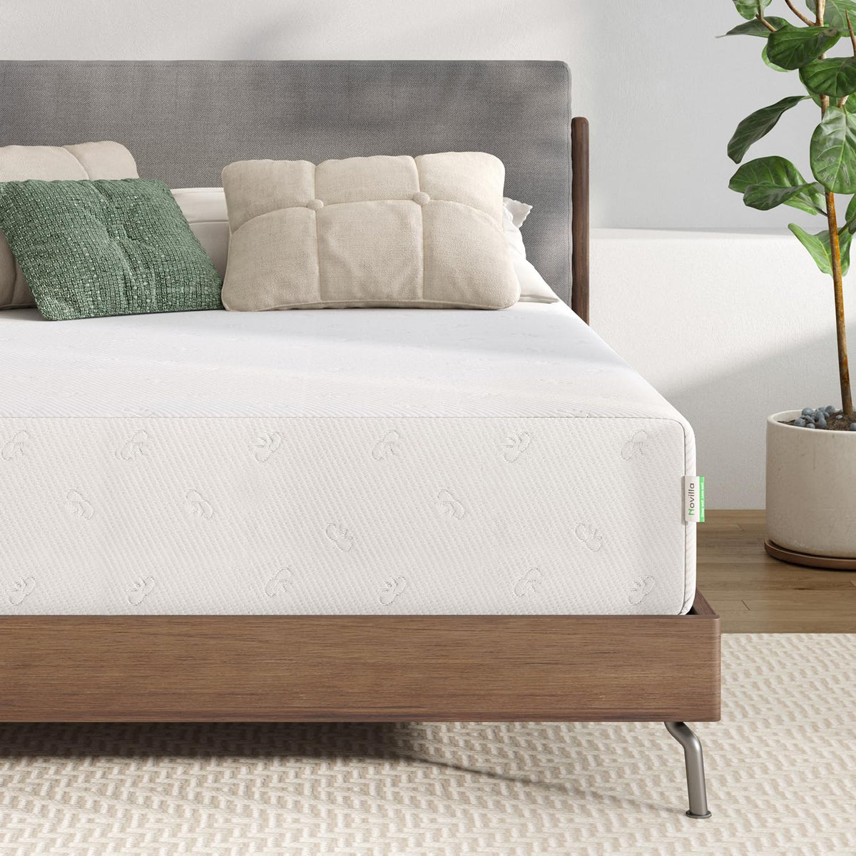 Novilla Full Mattress, 10 Inch Memory Foam Mattress Full Size With Bamboo Charcoal Memory Foam For Pressure Relief & Fresh Cool