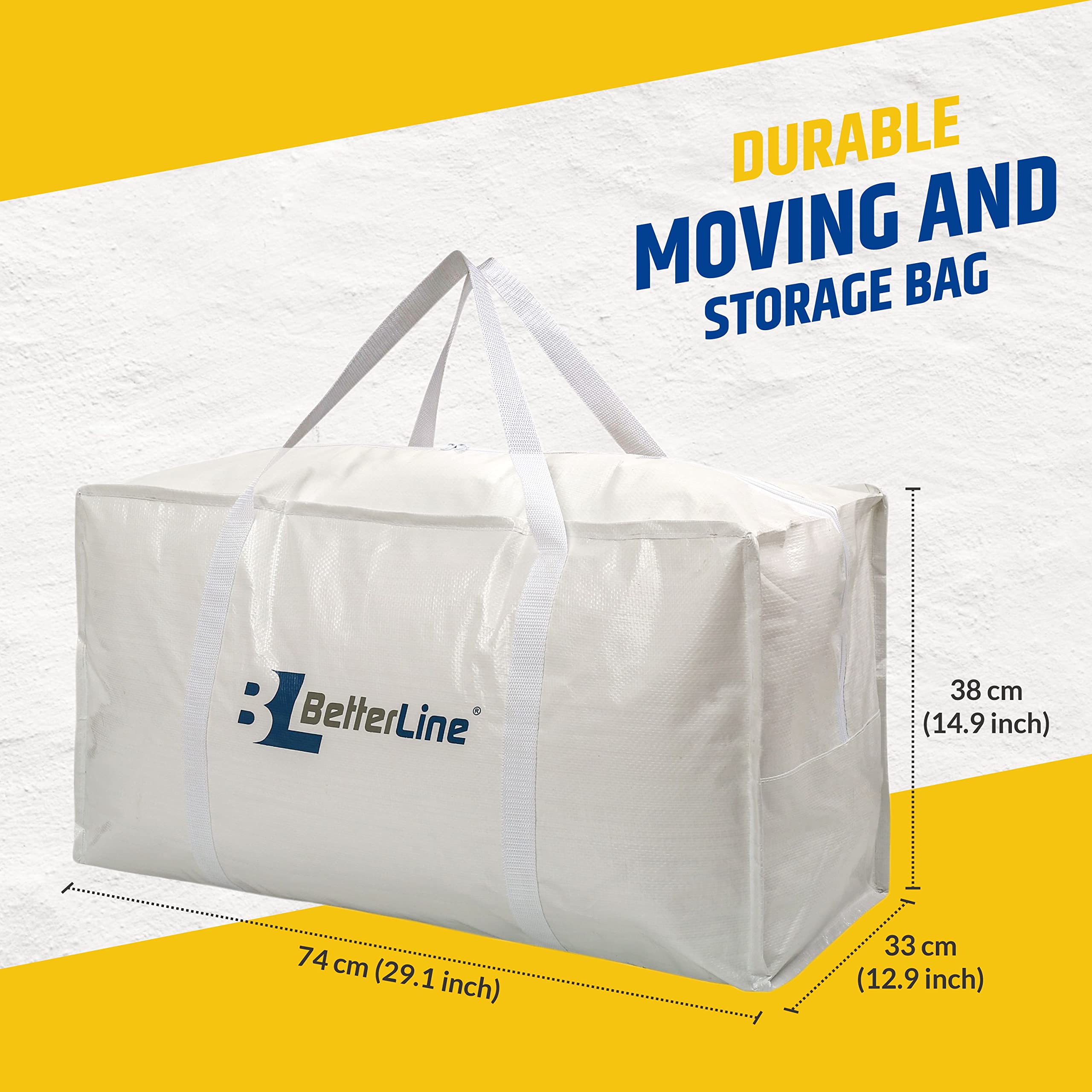 Heavy Duty Moving And Storage Bag - 29''X13''X15'' Inches Tote With Reinforced Handles - Holds Up To 65 Lbs. - Tear And Water Re
