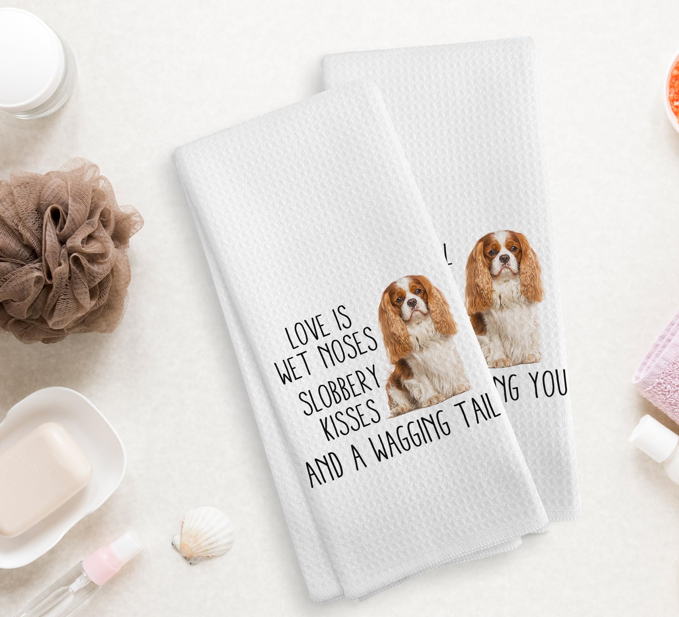 NOQL Cavalier King Charles Spaniel Towel, Dog Kitchen Towels, Cavalier King Charles Spaniel Dog Kitchen Towels and Dishcloths Se
