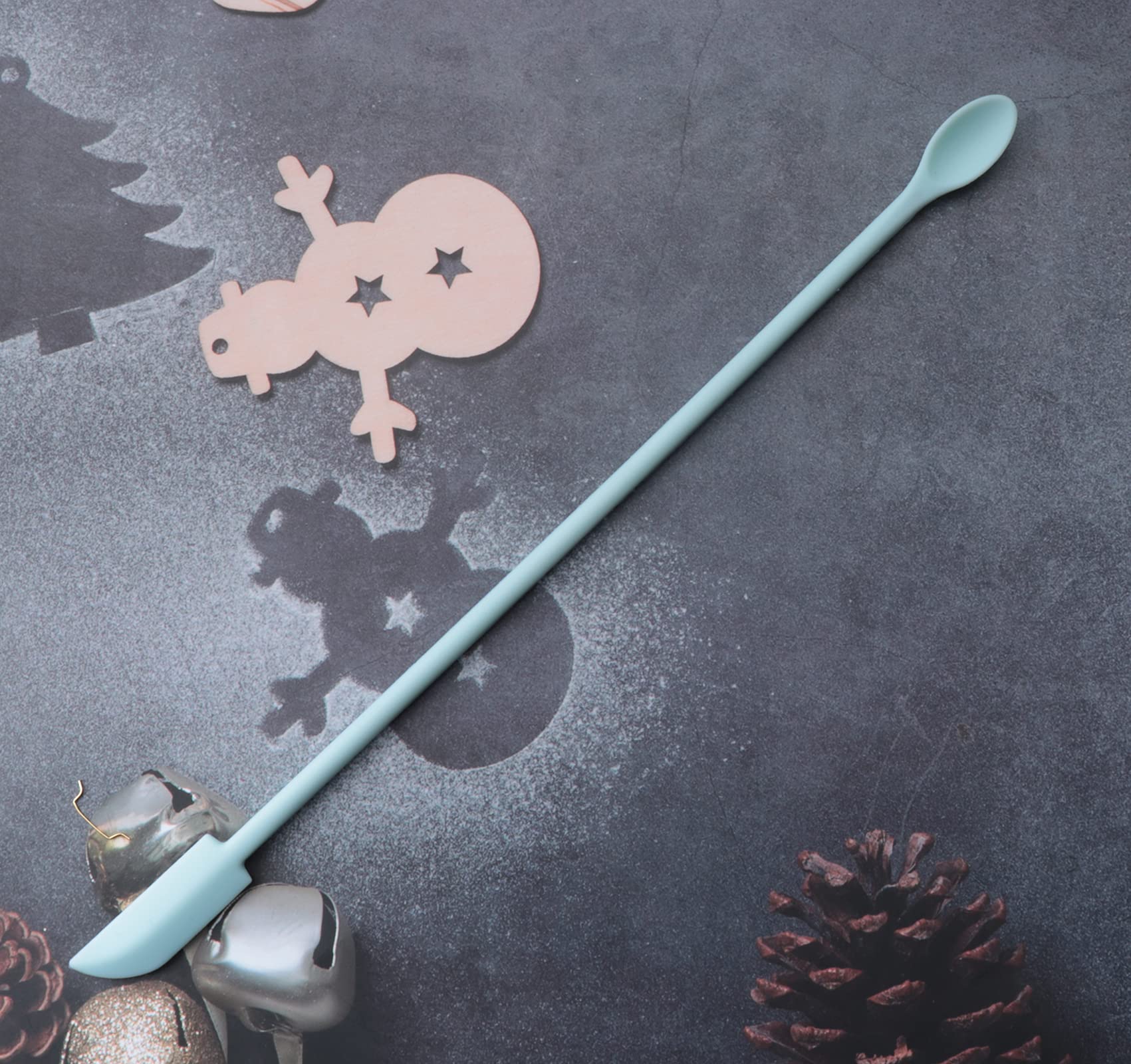 Ruwado 3 Pcs Makeup Spatula Multi Size Silicone Reusable Multi Purpose Tiny Spatula Set For Thin Jar Kitchen Food Cosmetic Bottl