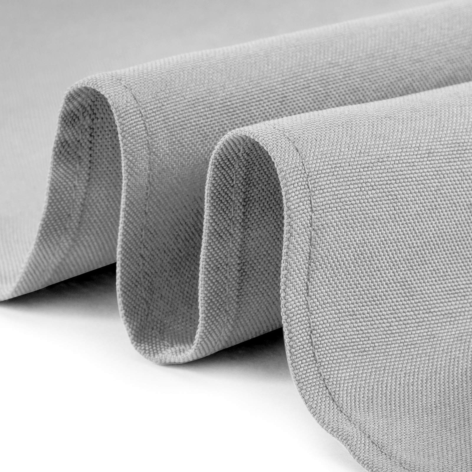 Lann'S Linens - 90 Round Premium Tablecloth For Wedding/Banquet/Restaurant - Polyester Fabric Table Cloth - Silver