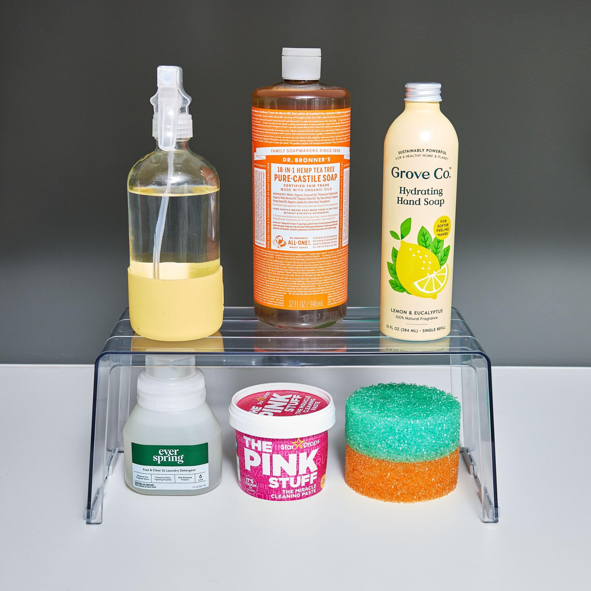 InterDesign Narrow Riser, Clear - Compact Storage Solution, Model 62003, Perfect for Organizing Small Spaces