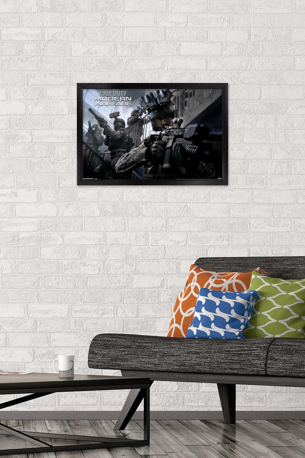 Trends International Call Of Duty: Modern Warfare - Co-Op Wall Poster, 14.725'' X 22.375'', Black Framed Version