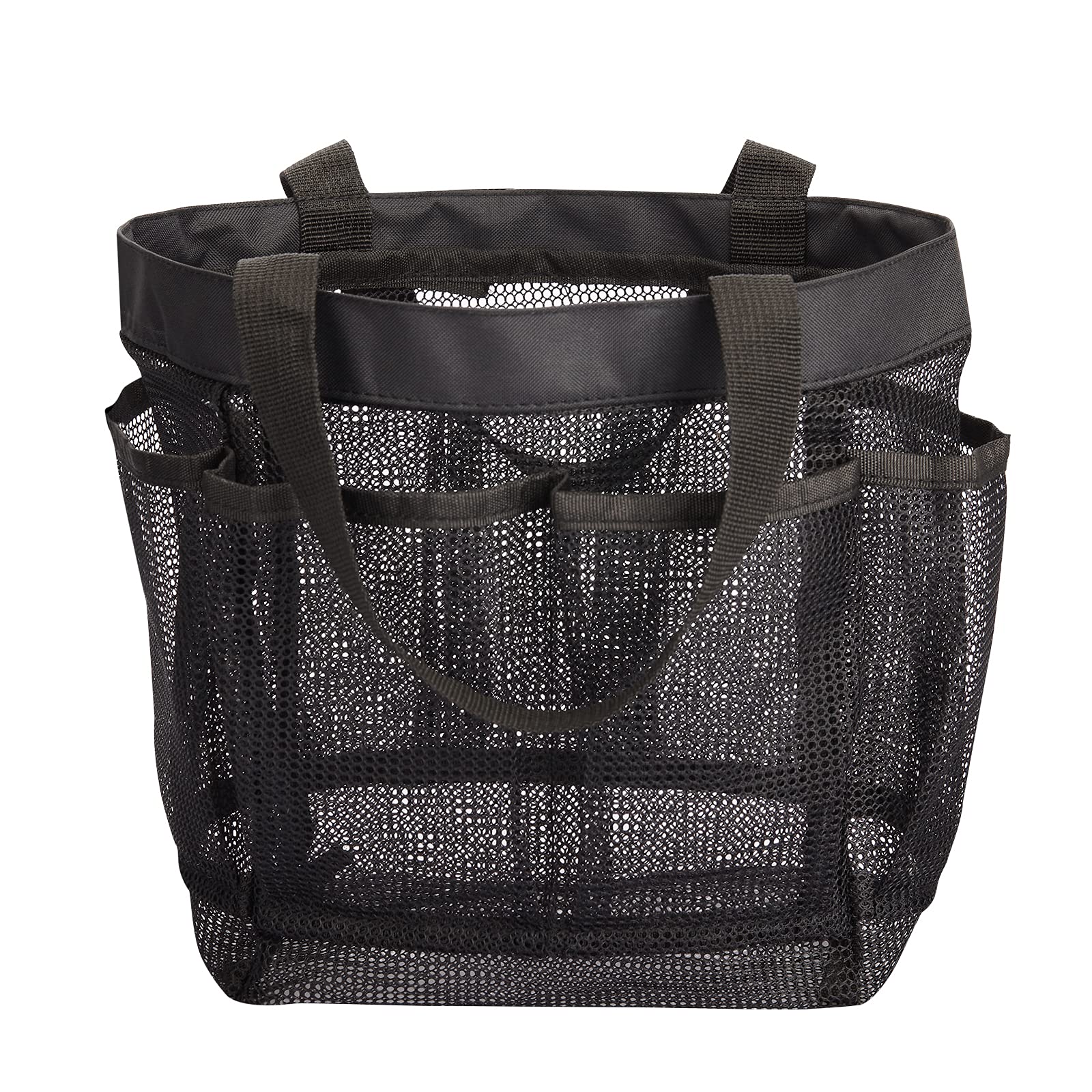 Haoguagua Mesh Shower Caddy Tote Bag 8 Pockets, Hanging Portable Toiletry Bag For Men And Women, College Dorm Essentials Quick D