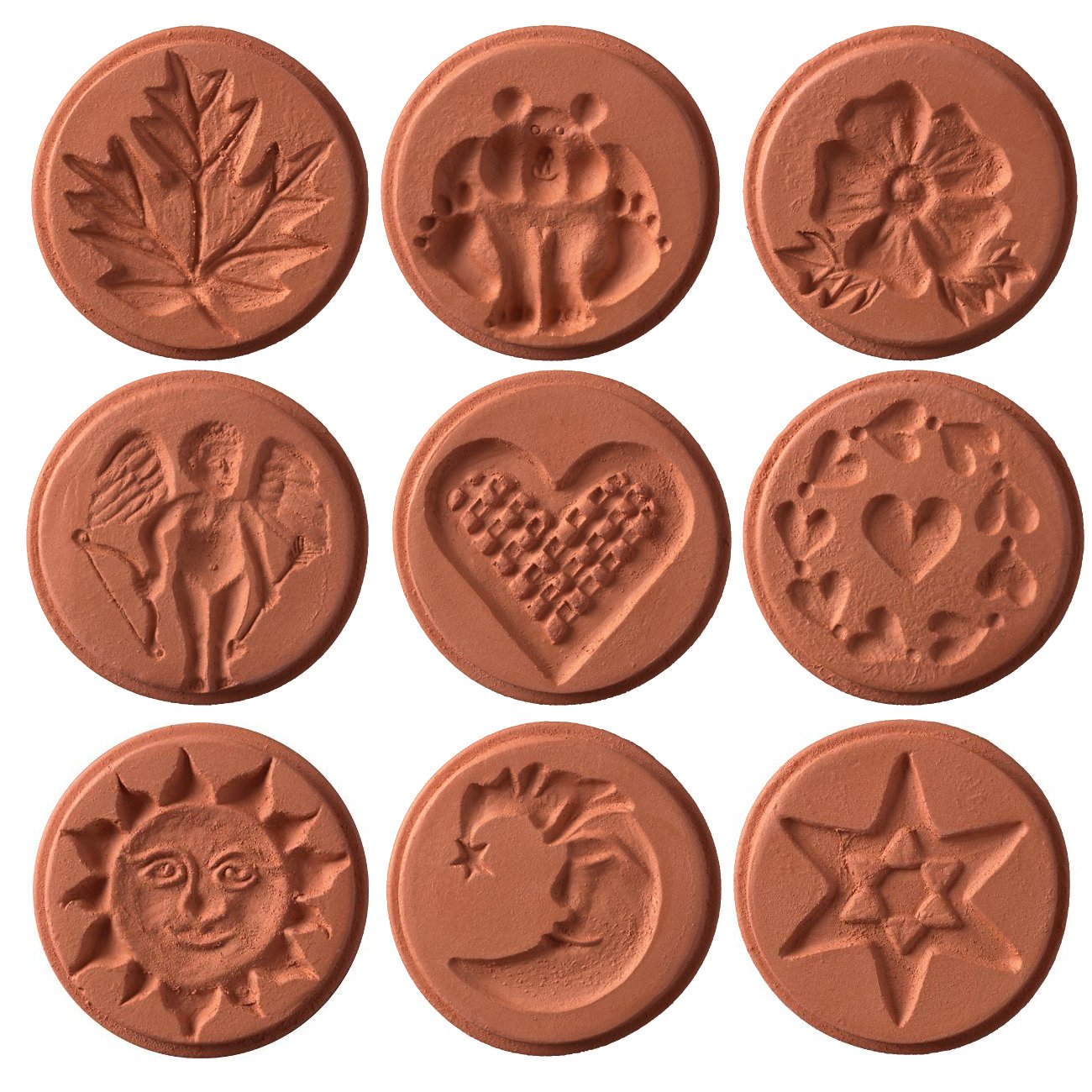 Jbk Pottery Unique Cookie Stamps - Full Set Of 9 Designs