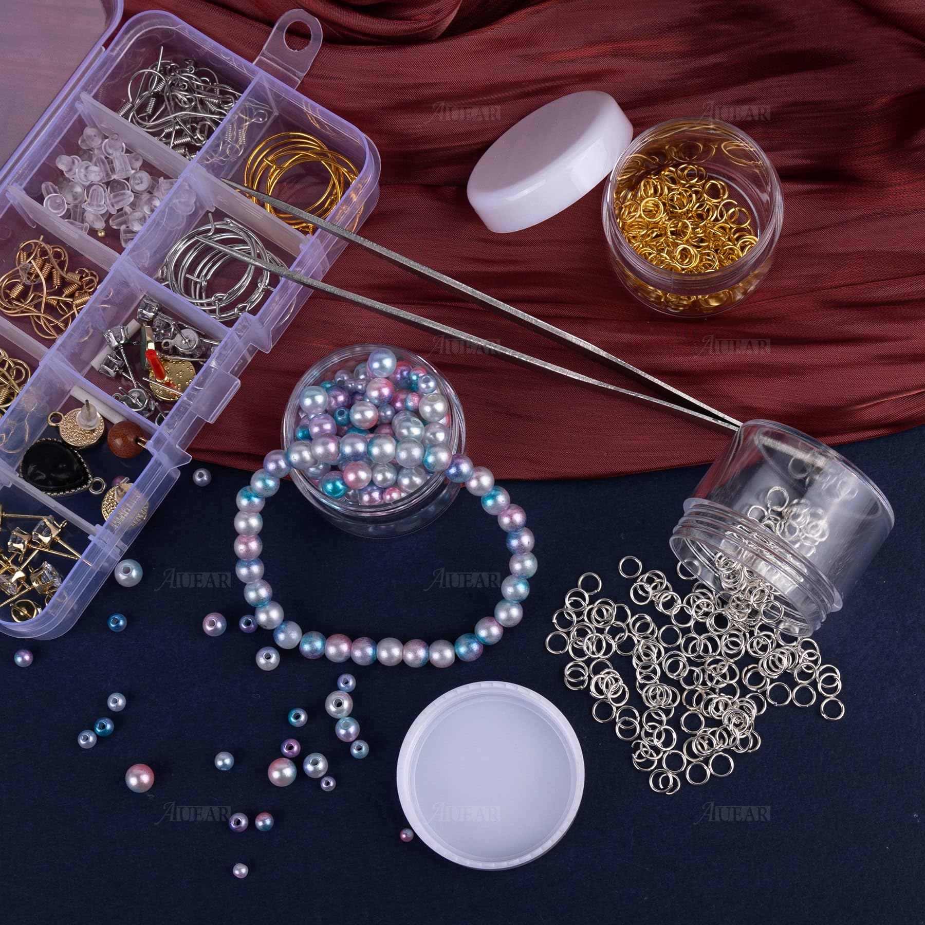 Auear, 20 Pack 20G Plastic Pot Jars Round Leak Proof Cosmetic Container With White Lids