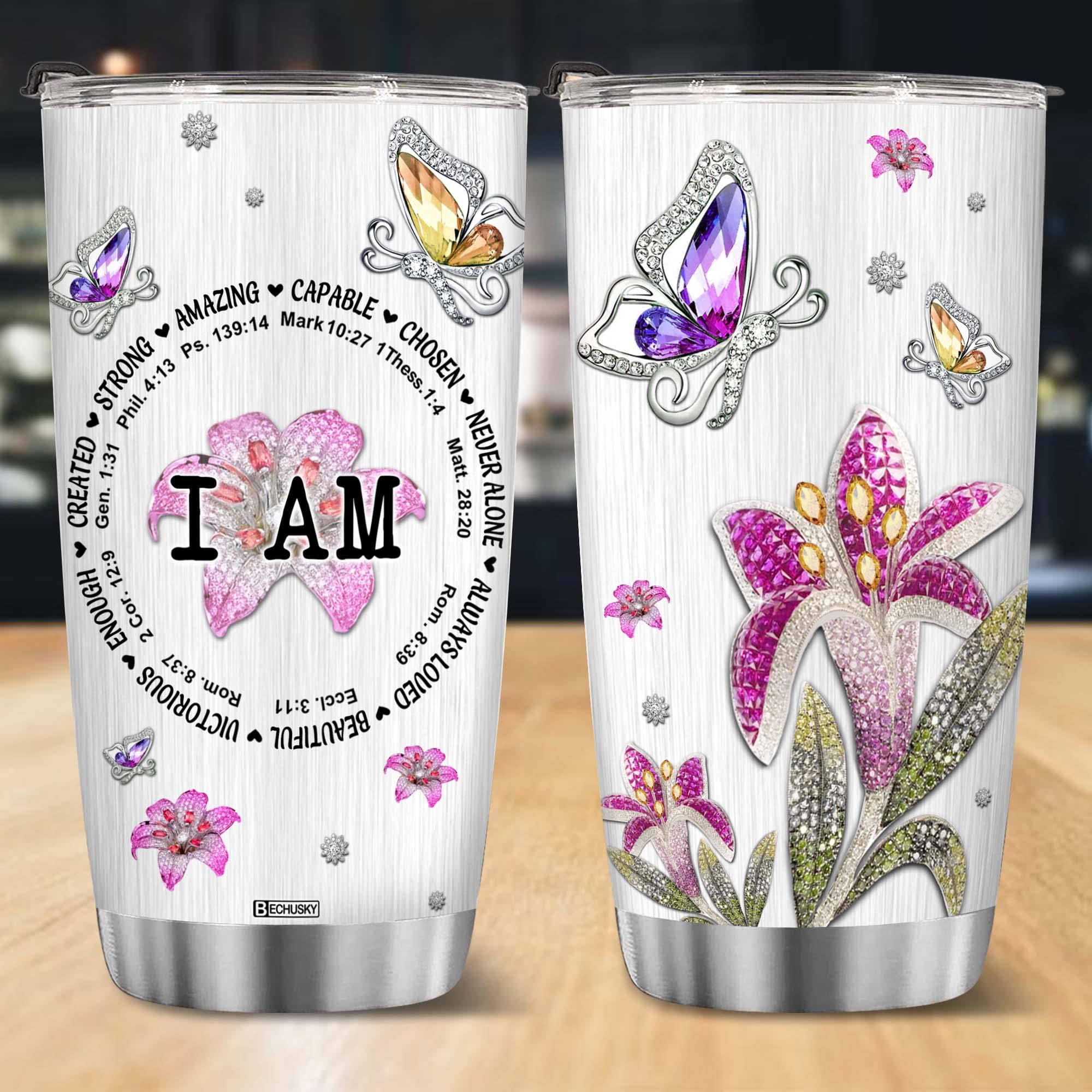 Bechusky Christian Gifts For Women - Birthday Friend Mom, Tumbler Religious 11Oz