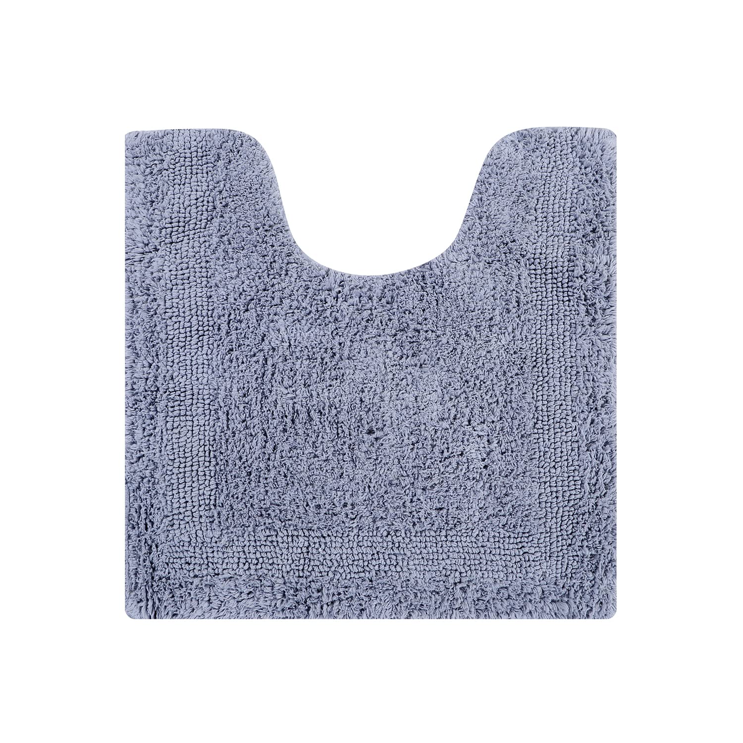 Better Trends 100% Cotton Lux Collection Bath Mats, Silver Contour Bath Mat - Tufted, Reversible & Absorbent & Machine Washable