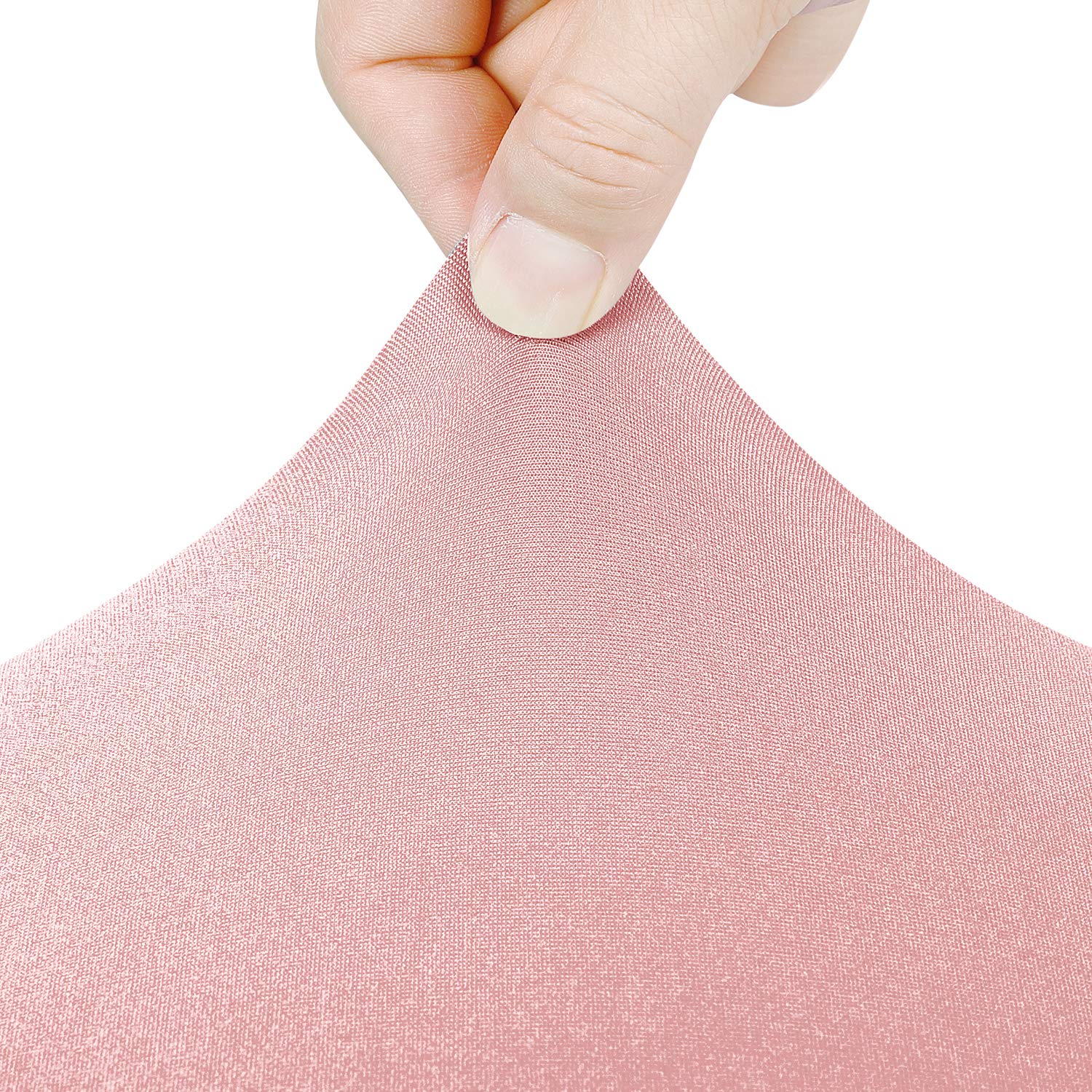 Peomeise 4Ft Spandex Table Cover Rectangular Stretch Spandex Tablecloth (Dusty Rose,4Ft)