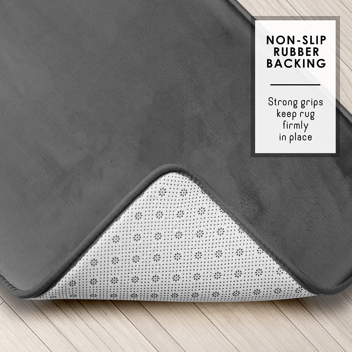 Clara Clark Bathroom Rugs, Velvet Memory Foam Bath Mat, Non-Slip Bath Rugs, Machine Wash, Dries Quickly, Ultra Soft Plush Bath M
