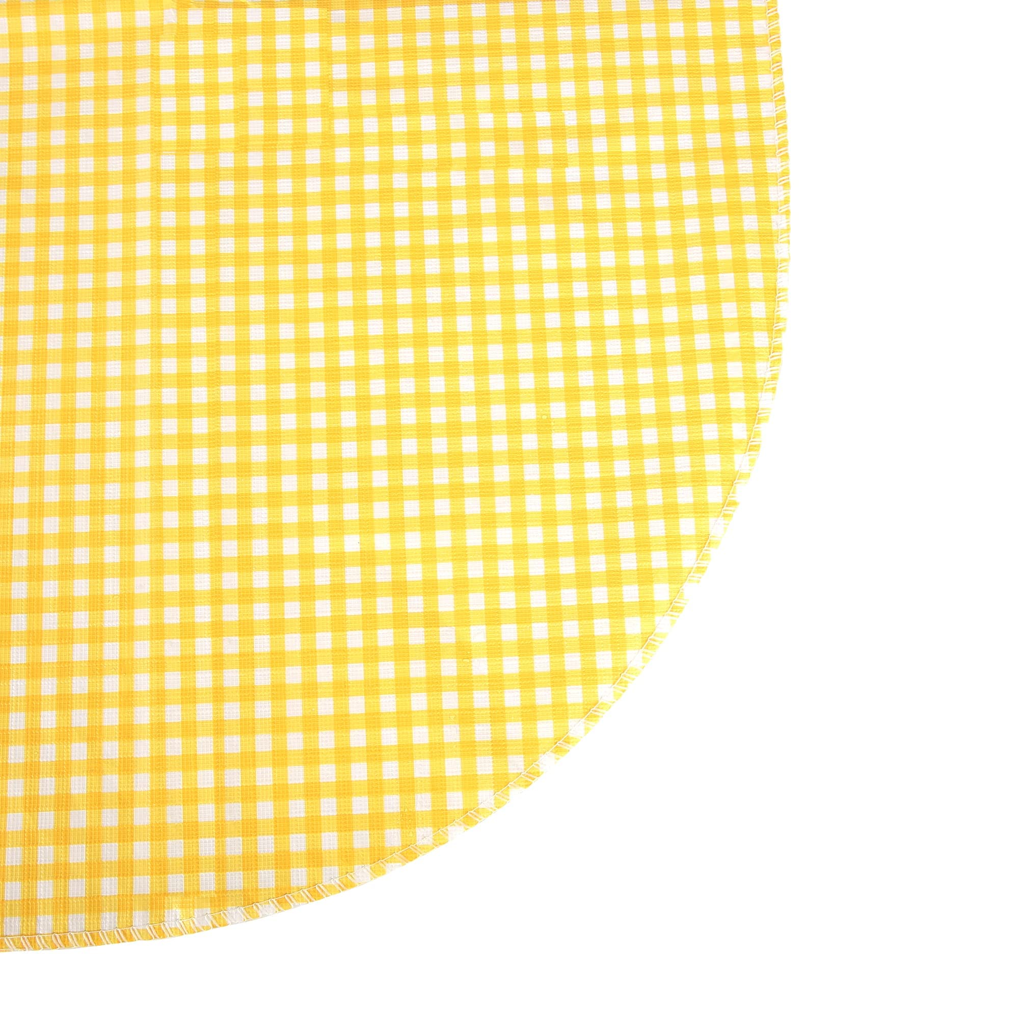 Cerulean Vinyl Tablecloth with Flannel Backing Waterproof Oil-Proof PVC Table Cloth Stain-Resistant Wipeable Rectangle Table Cover for Indoor and Outdoor- Size: (Yellow 60X90 Inch)