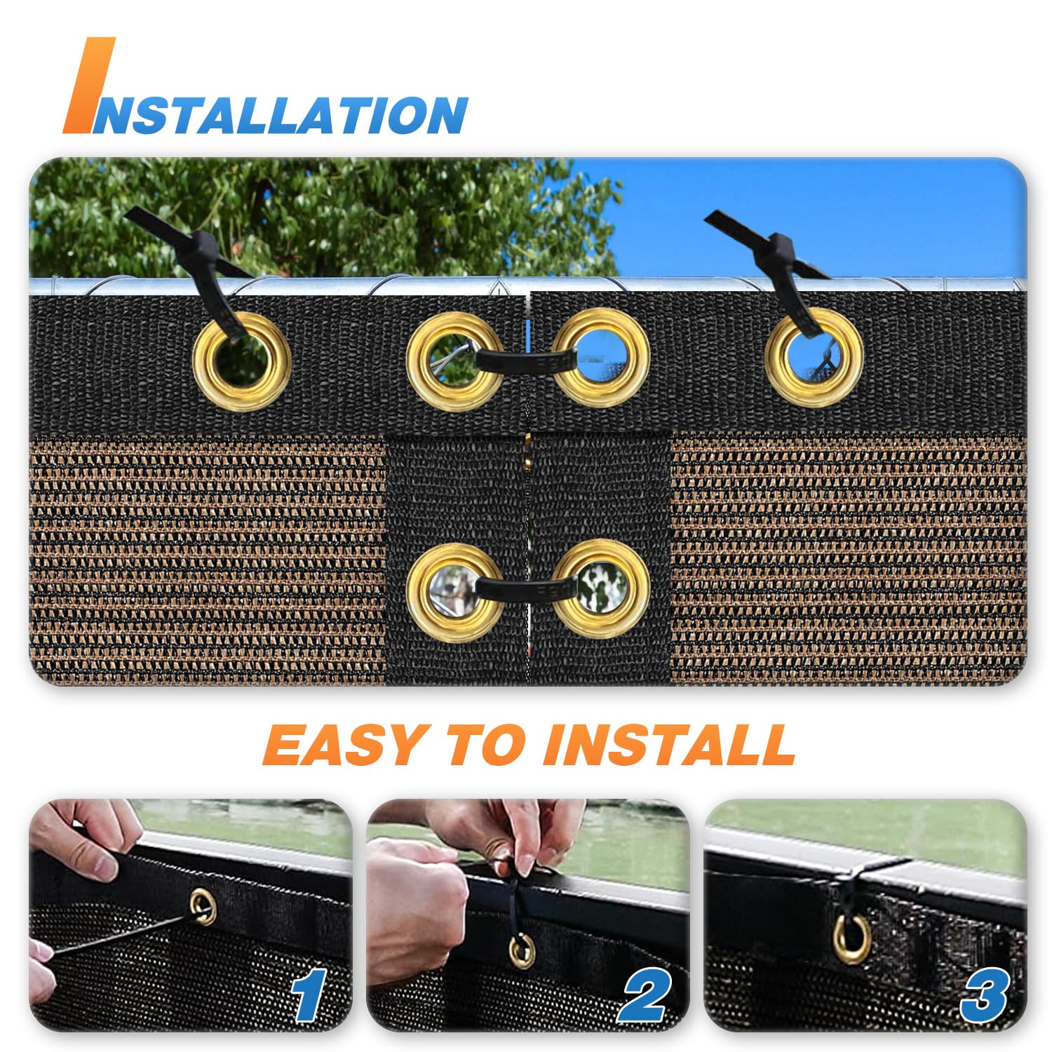 Tang Sunshades Depot Privacy Fence Screen Brown 6 X 88 Heavy Duty Commercial Windscreen Residential Fence Netting Fence Cover 15