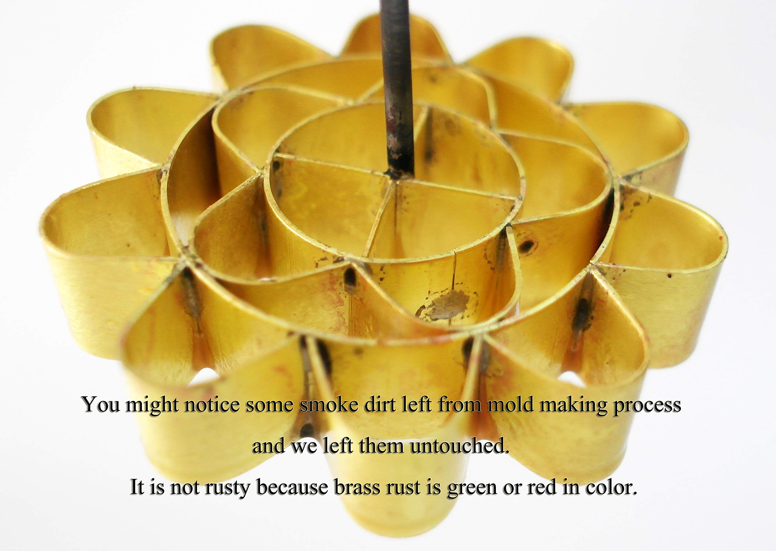 Dok Jok Cookie Bouquet Sunflower 3.25 Inch Diameter Crispy Biscuit Mould Brass Blossom Lotus Flowers Shaped Mold Maker Thailand