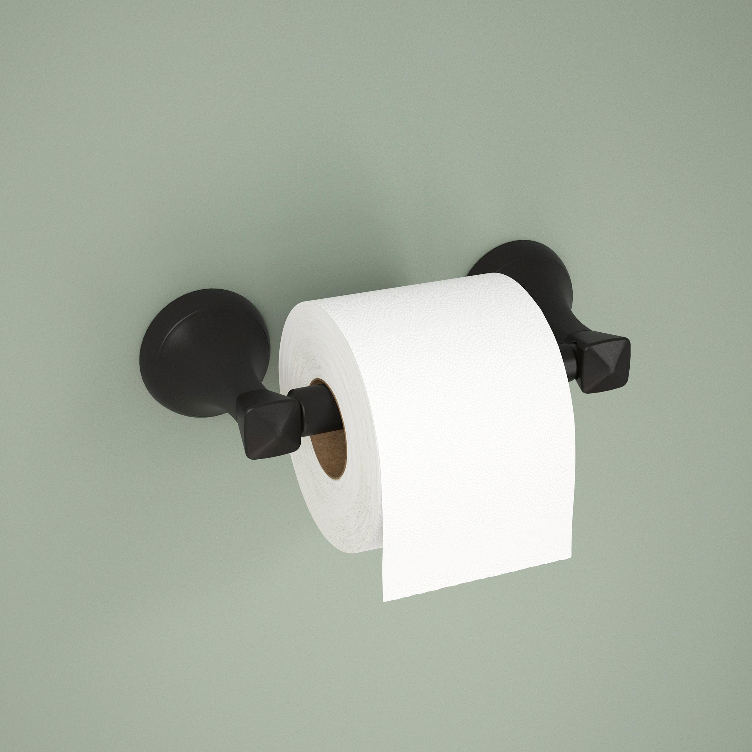 Delta Esa50-Mb Esato Wall Mount Spring-Loaded Toilet Paper Holder Bath Hardware Accessory In Matte Black