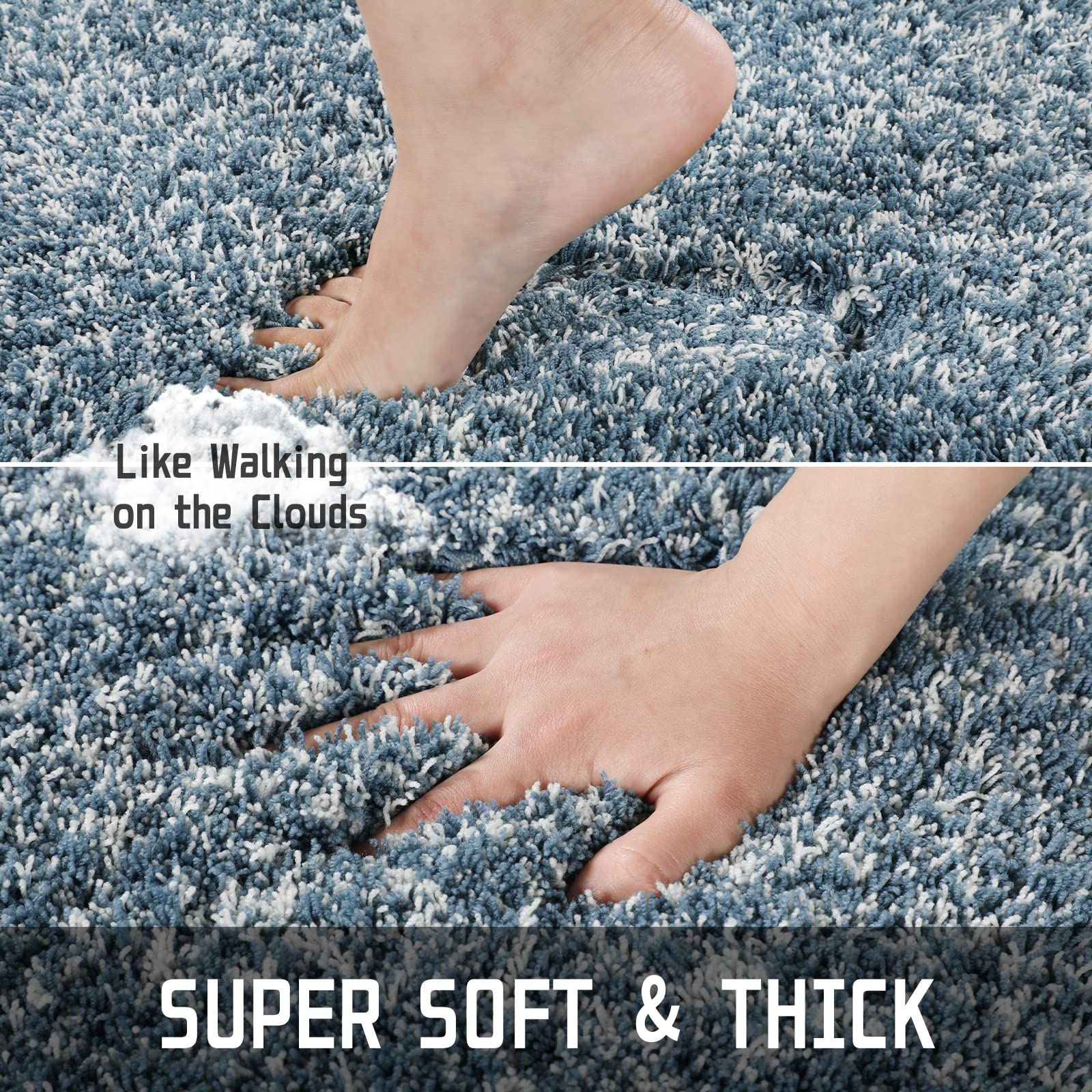 Yimobra Bath Rugs For Bathroom 32X20, Ultra Soft And Water Absorbent Bath Mats, Non Slip Plush Shower Rugs, Microfiber Thick Mat