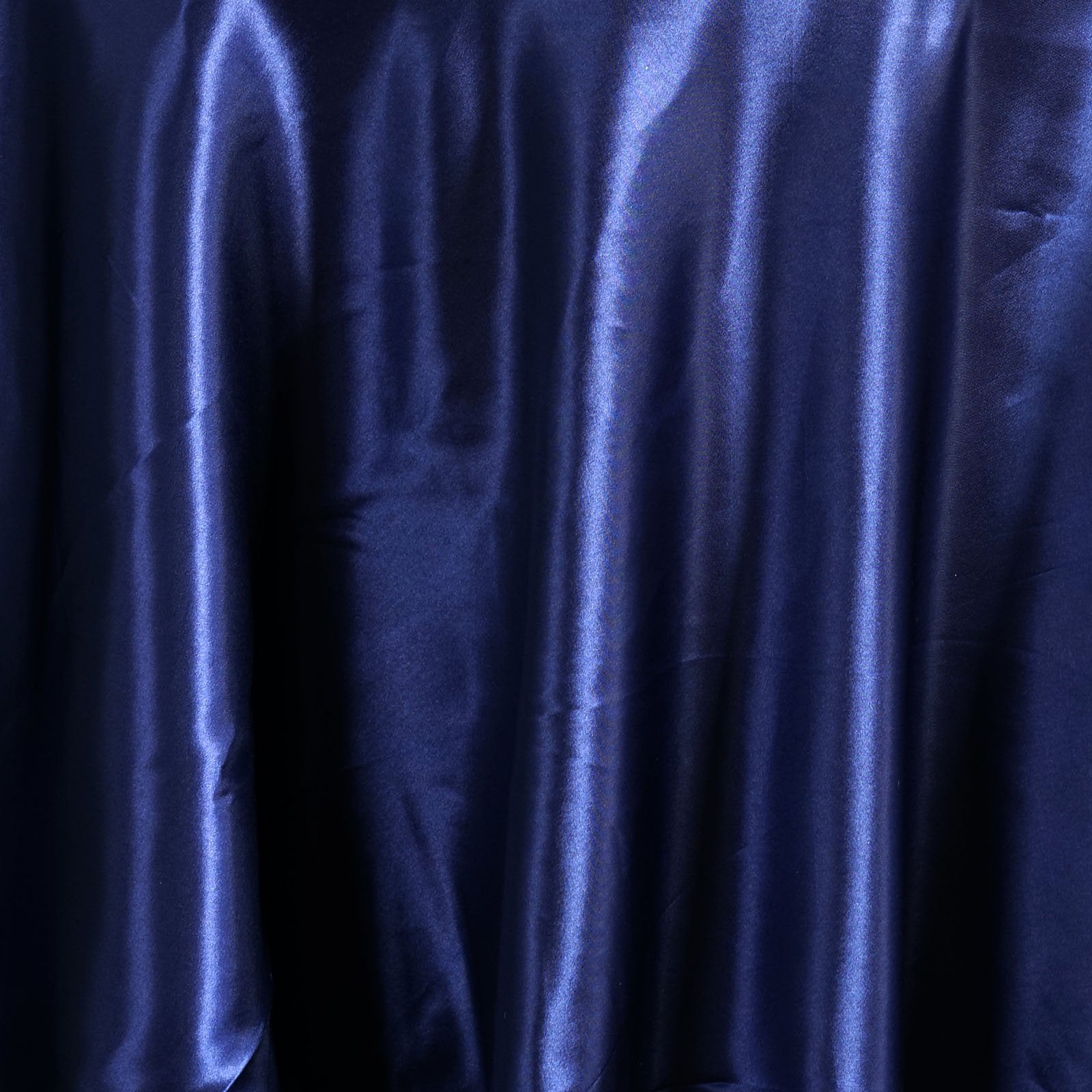 Balsacircle 108-Inch Navy Blue Round Satin Tablecloth Table Cover Linens For Wedding Party Catering Kitchen Dining Events Kitche