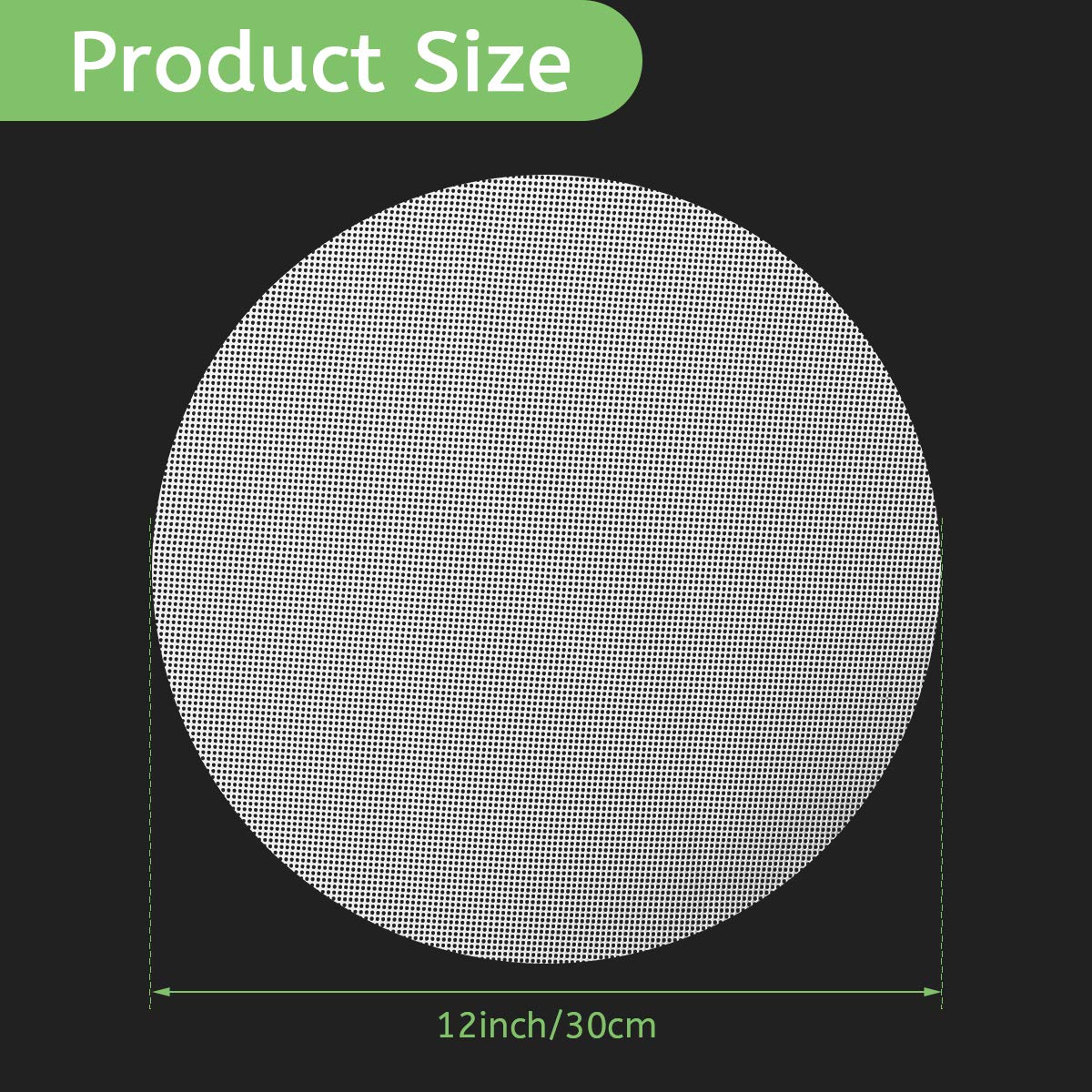 Coitak 12 Inch 5Pcs Non Stick Silicone Steamer Liners, Mesh Mat Pad Steamed Buns Dumplings Baking Pastry Dim Sum Mesh