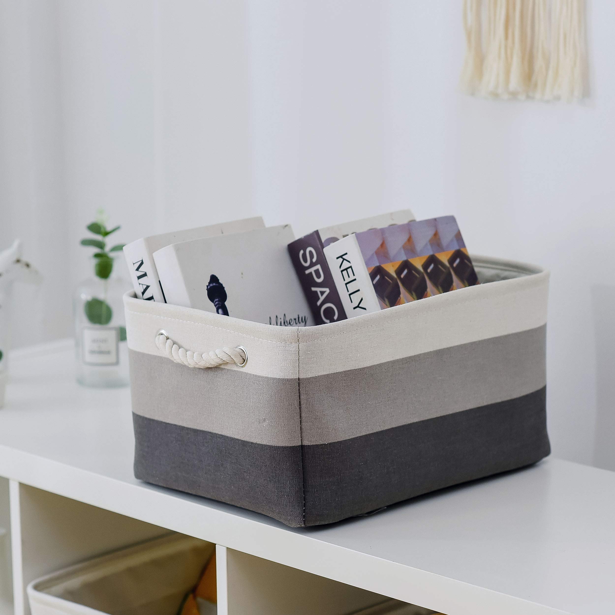 Sacyic Large Storage Baskets For Shelves, Fabric Baskets For Organizing, Collapsible Storage Bins For Closet, Nursery, Clothes,
