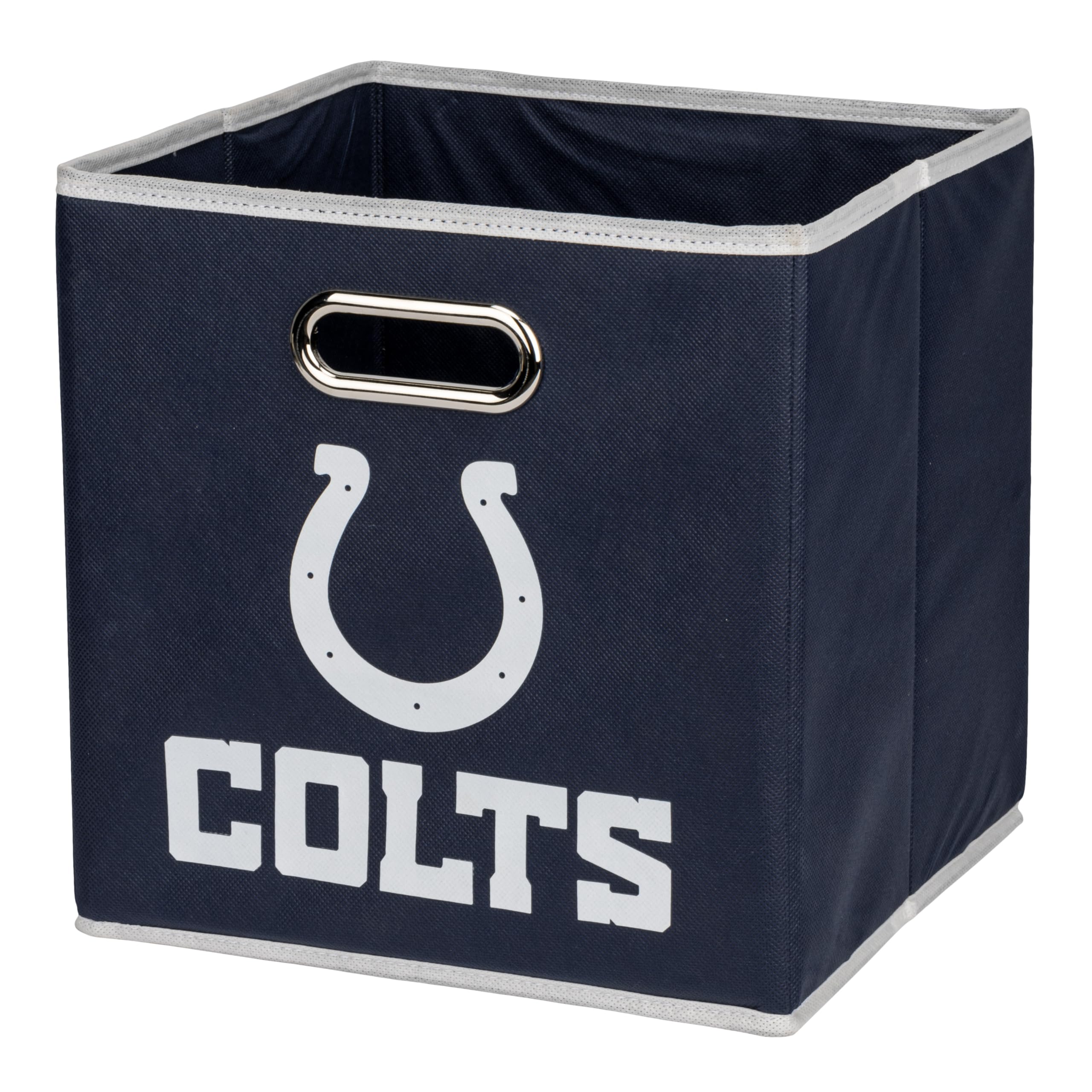 Franklin Sports Nfl Indianapolis Colts Collapsible Storage Bin Nfl Folding Cube Storage Container Fits Bin Organizers Fabric Nfl