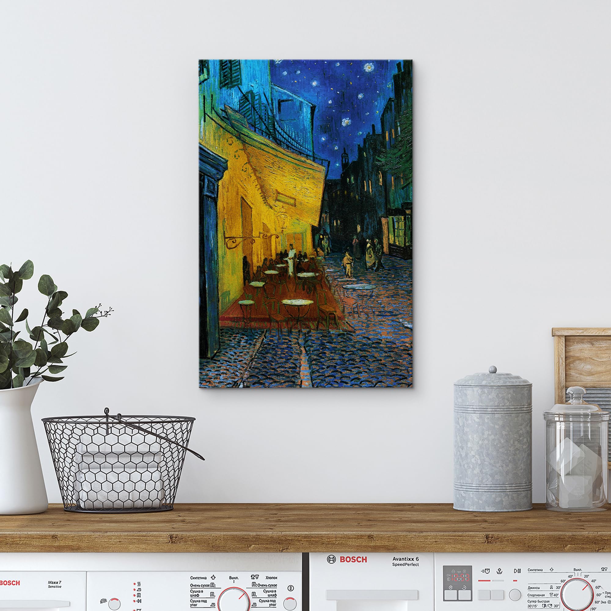 Wall26 Canvas Print Wall Art Cafe Terrace At Night By Master Artist Vincent Van Gogh Nature Wilderness Illustrations Fine Art Re