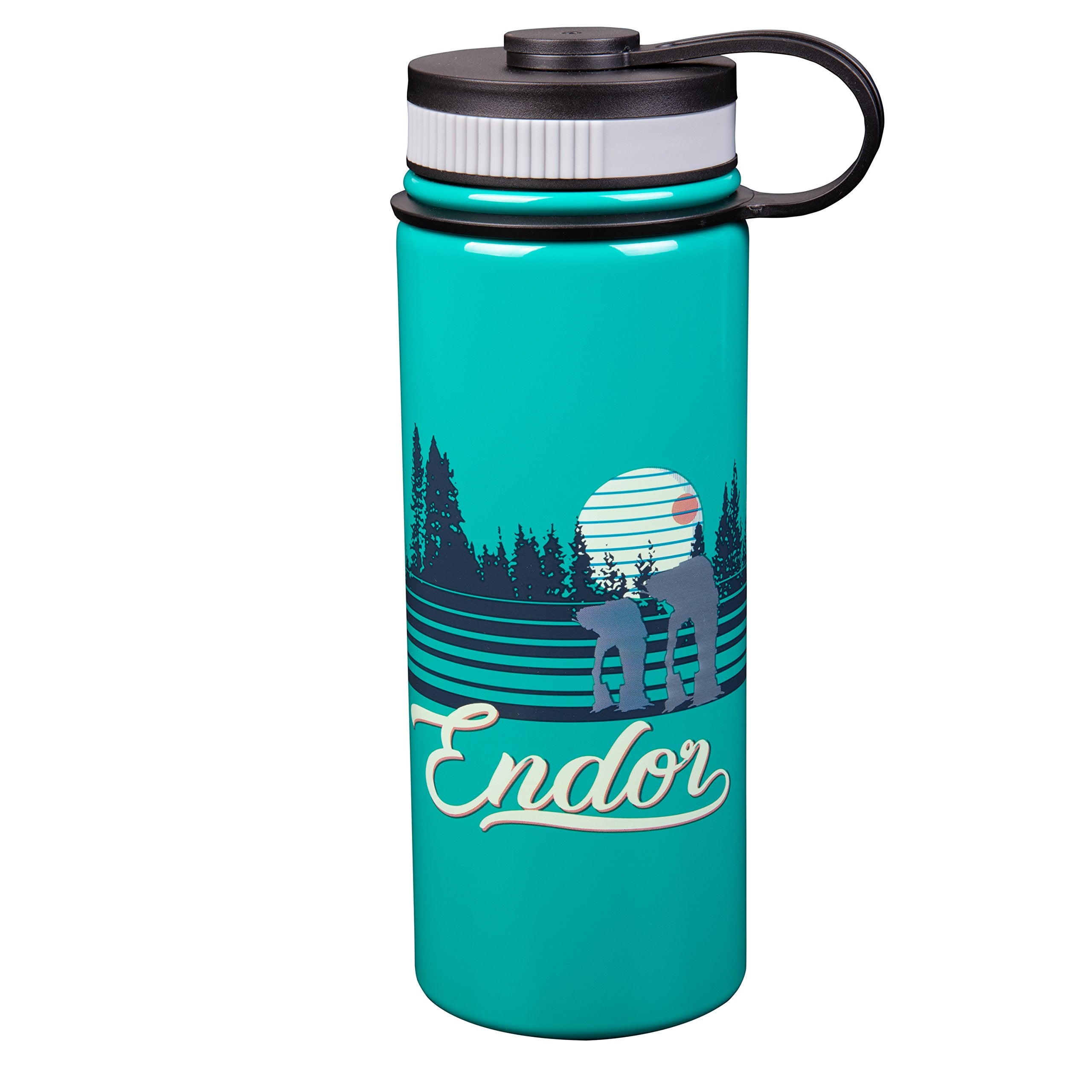 Star Wars Endor Stainless Steel Travel Water Bottle, 18Oz - Fun Retro Design - Vacuum Insulated Thermos For Coffee, Water & More