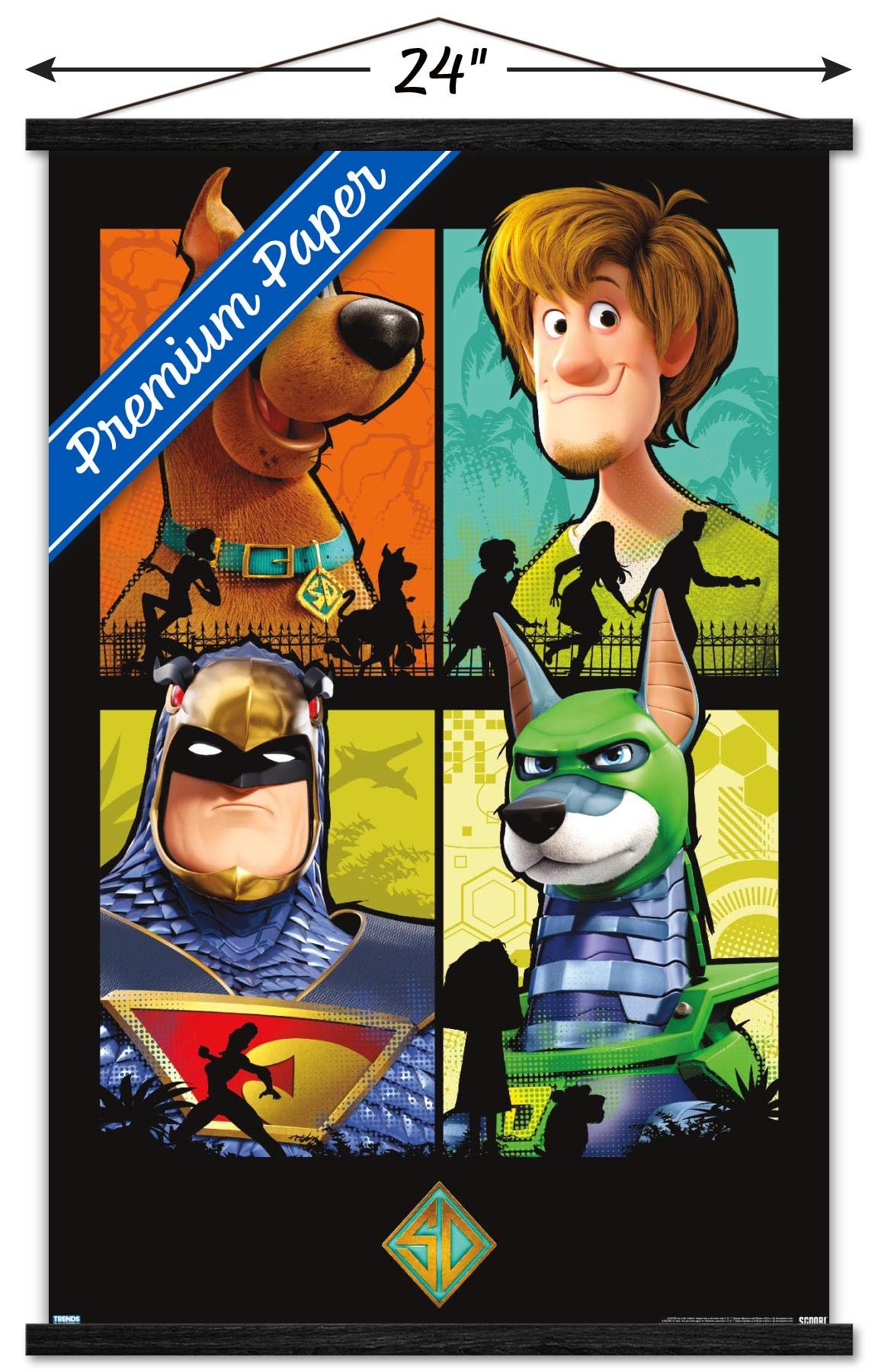 Trends International Scooby- Doo: Scoob! - Grid Wall Poster, 22.375'' X 34'', Premium Print And Black Hanger Bundle
