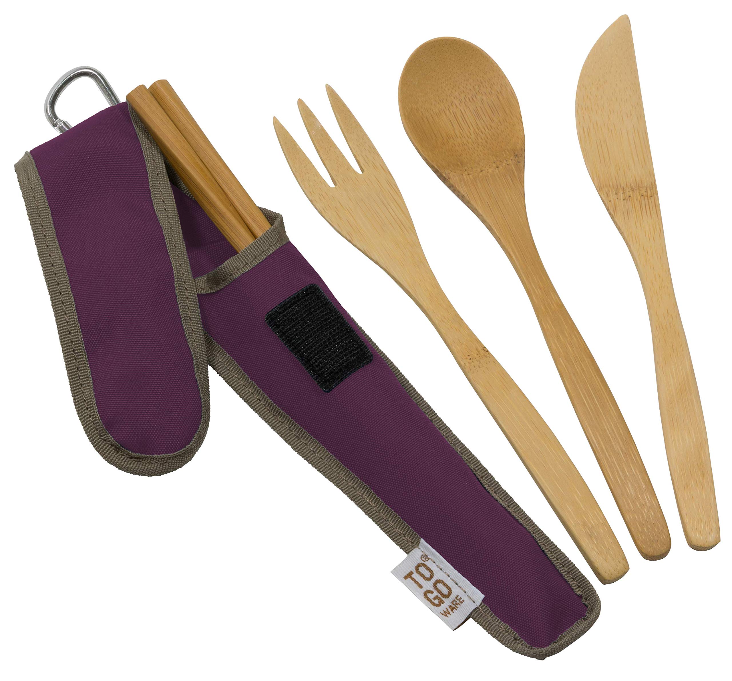 To Go Ware Bamboo Utensil Set Mulberry Dark Purple, 1 Ea
