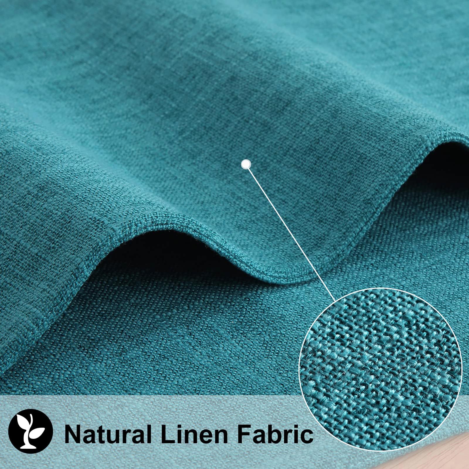 Homing Teal Cloth Easter Placemats Set Of 6 - Cotton Linen Blend Washable Spring Dining Table Mats For Easter, Indoors & Outdoor