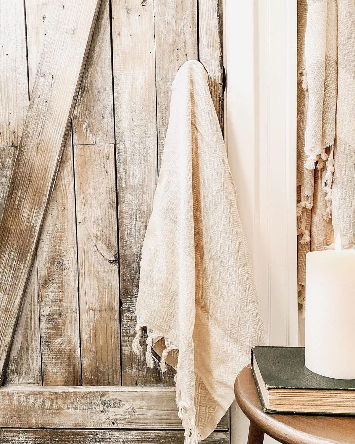 Bazaar Anatolia Turkish Hand Towels Set Of 4 Bathroom Towels 39X19 Inches 100% Cotton Bath Kitchen Towels With Hanging Loop Boho