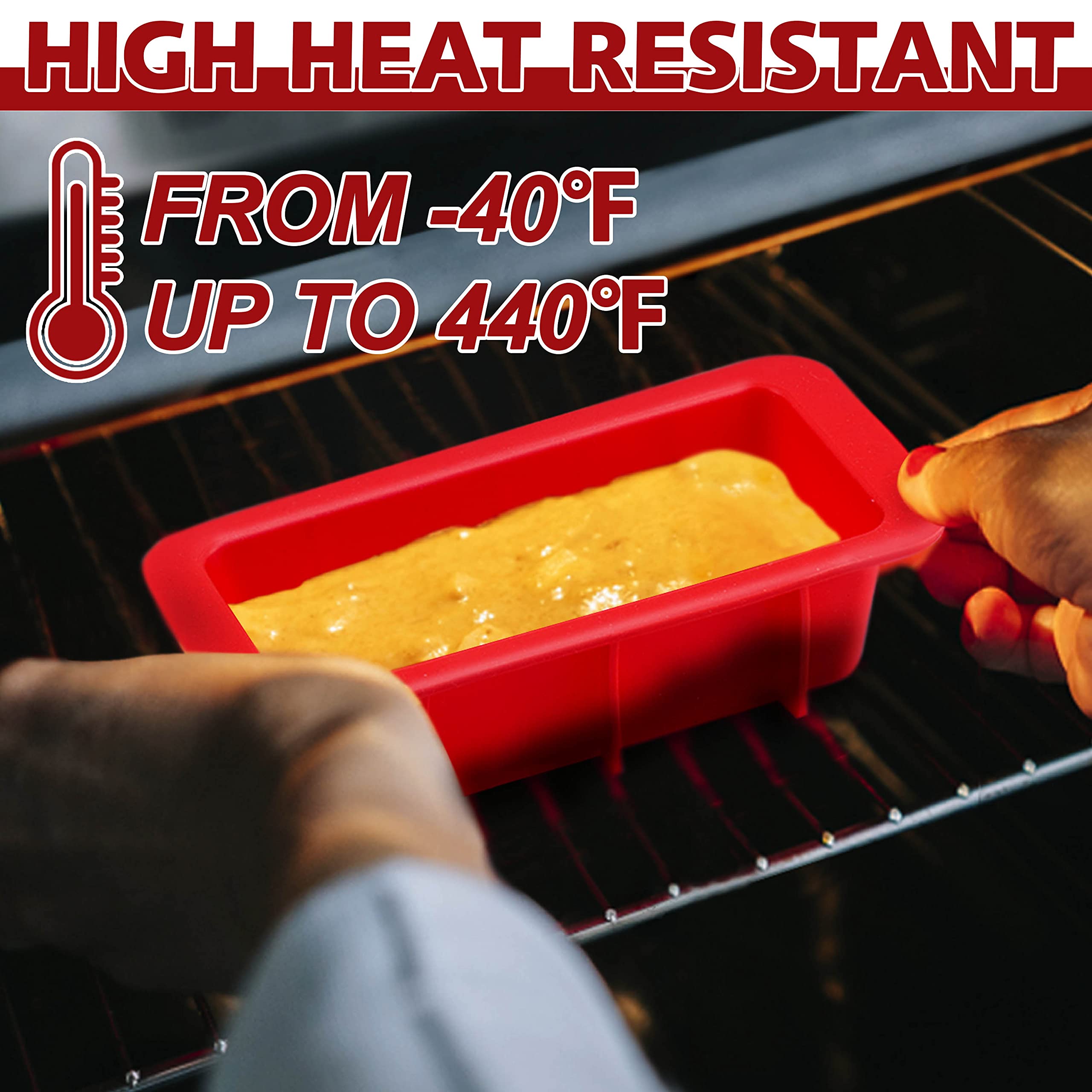 Anaeat Mini Reusable Silicone Bread Pan Set Of 3, Non-Stick And Flexible, Safe And Environment Friendly, Multi-Purpose, Easy To